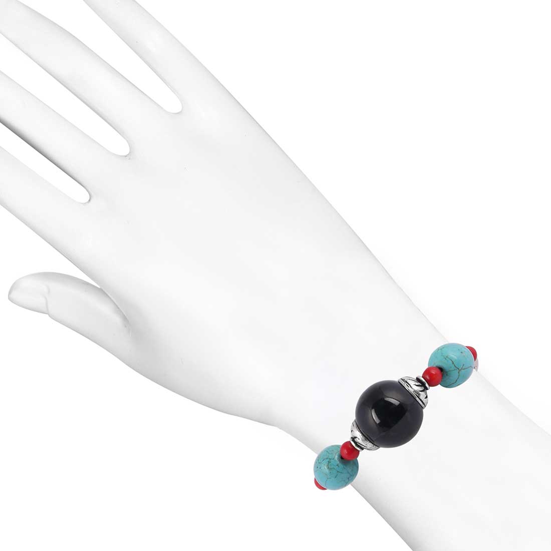 black-obsidian-turquoise-red-cora-beaded-bracelet-bdd-11-327