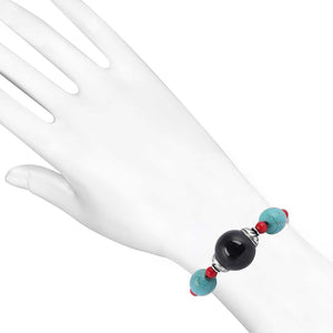 black-obsidian-turquoise-red-cora-beaded-bracelet-bdd-11-327