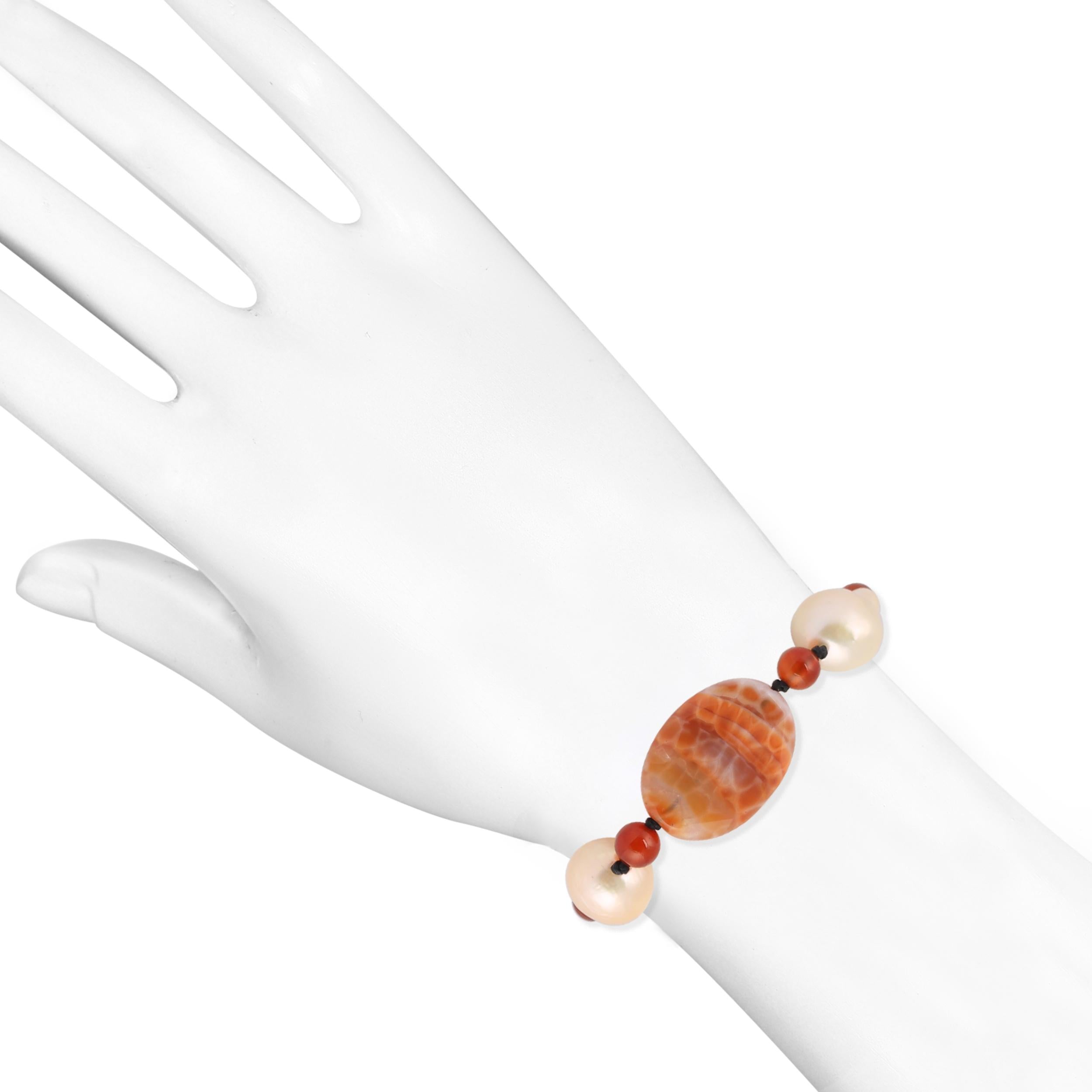 mexican-agate-carnelian-pearl-prehnite-beaded-bracelet-bdd-11-69