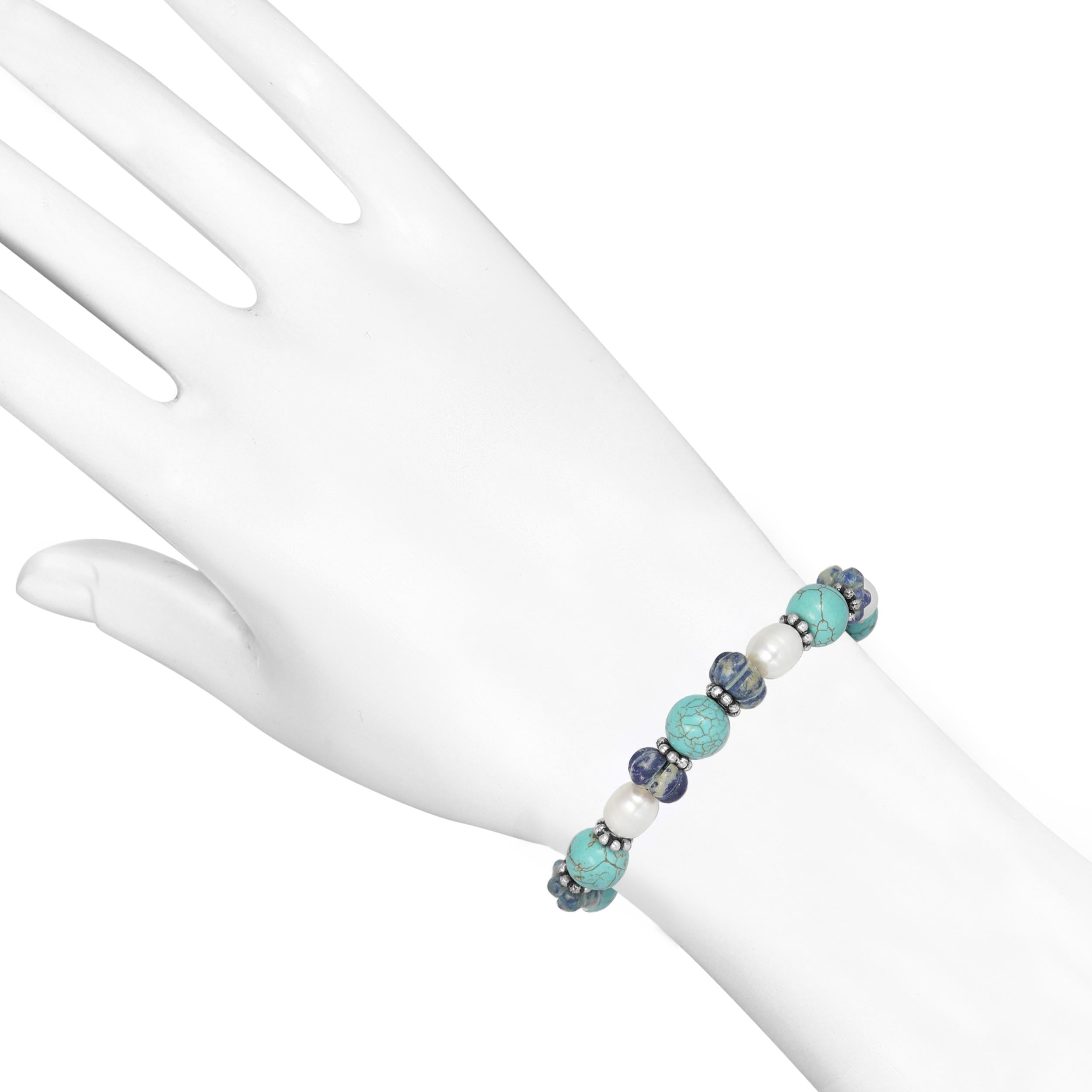 turquoise-pearl-lapis-beaded-bracelet-bdd-11-81