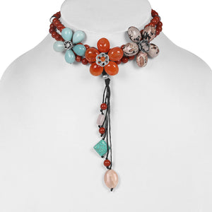 carnelian-red-jasper-turquoise-picture-jasper-beaded-necklace-bdd-12-1632