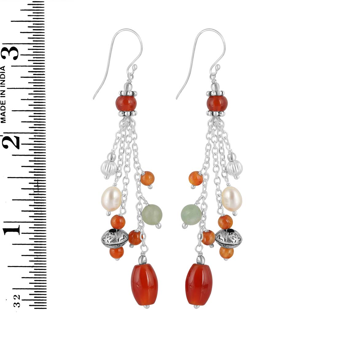 red-agate-beaded-earring-bdd-3-117