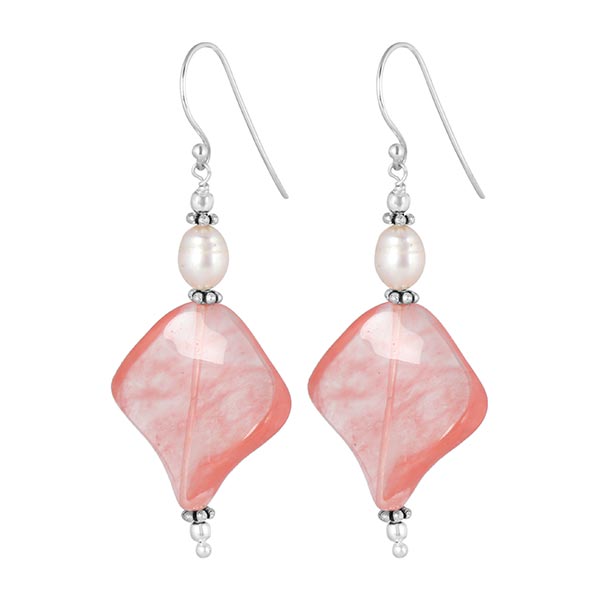 cherry-agate-beaded-earring