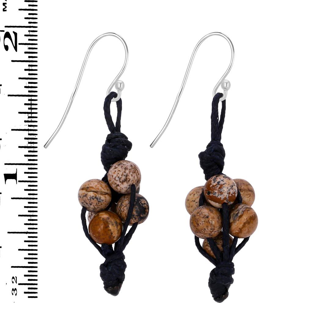 breccited-mookite-beaded-earring