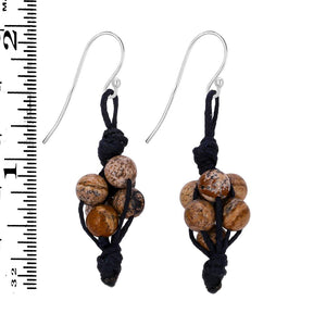 breccited-mookite-beaded-earring