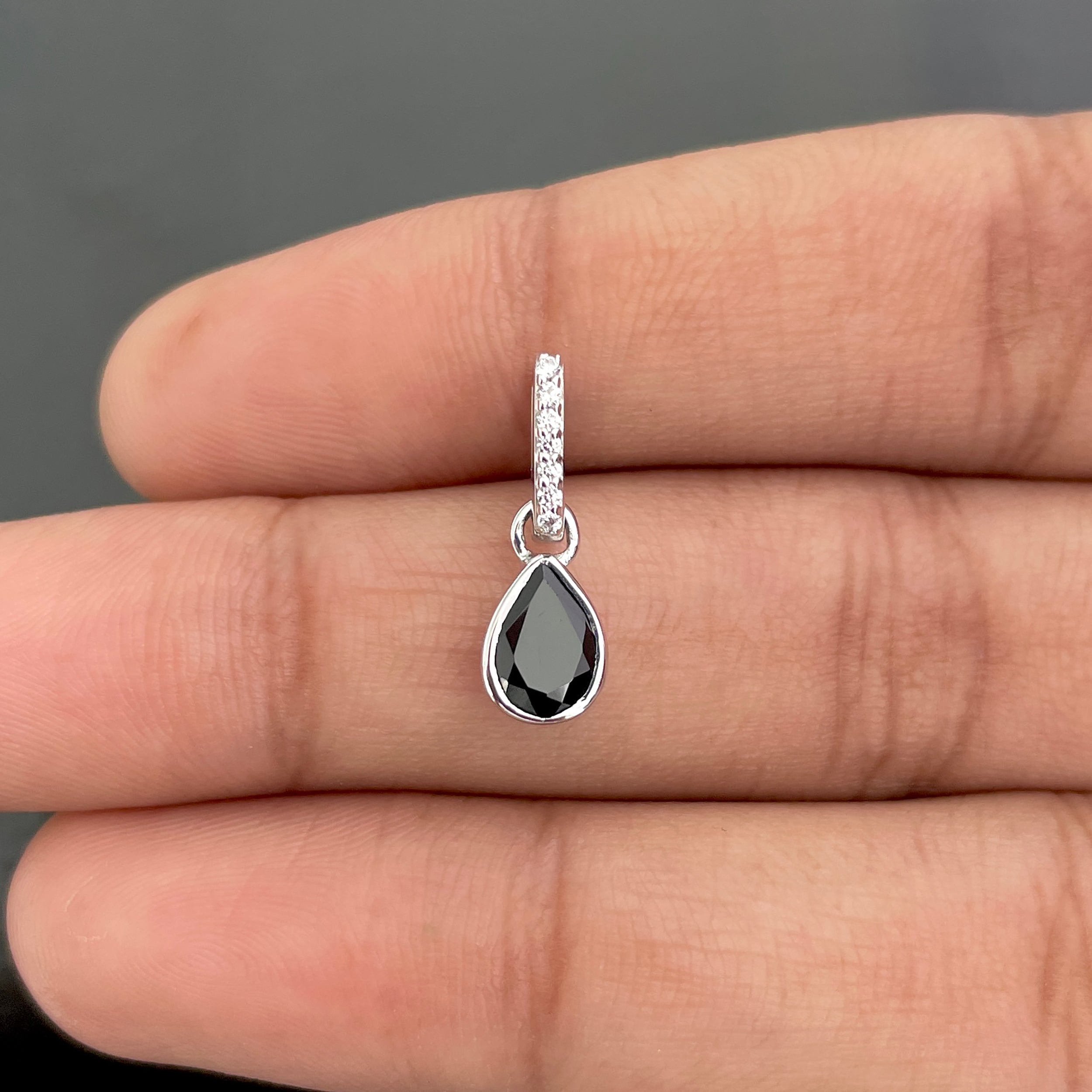 Black Tourmaline & White Topaz Pendant-(BLS-RDP-779.)