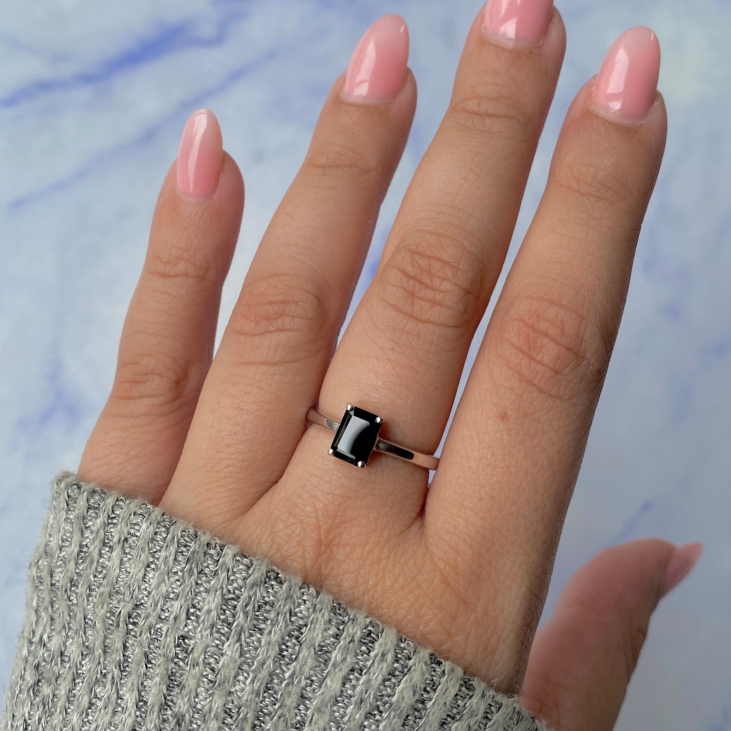 Black Tourmaline Ring-(BLS-RDR-241.)