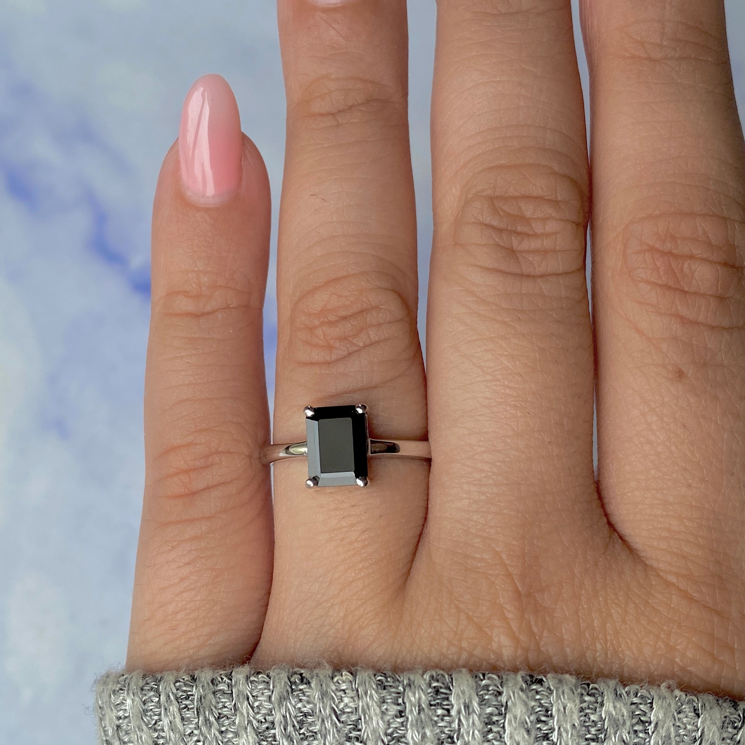 Black Tourmaline Ring-(BLS-RDR-247.)