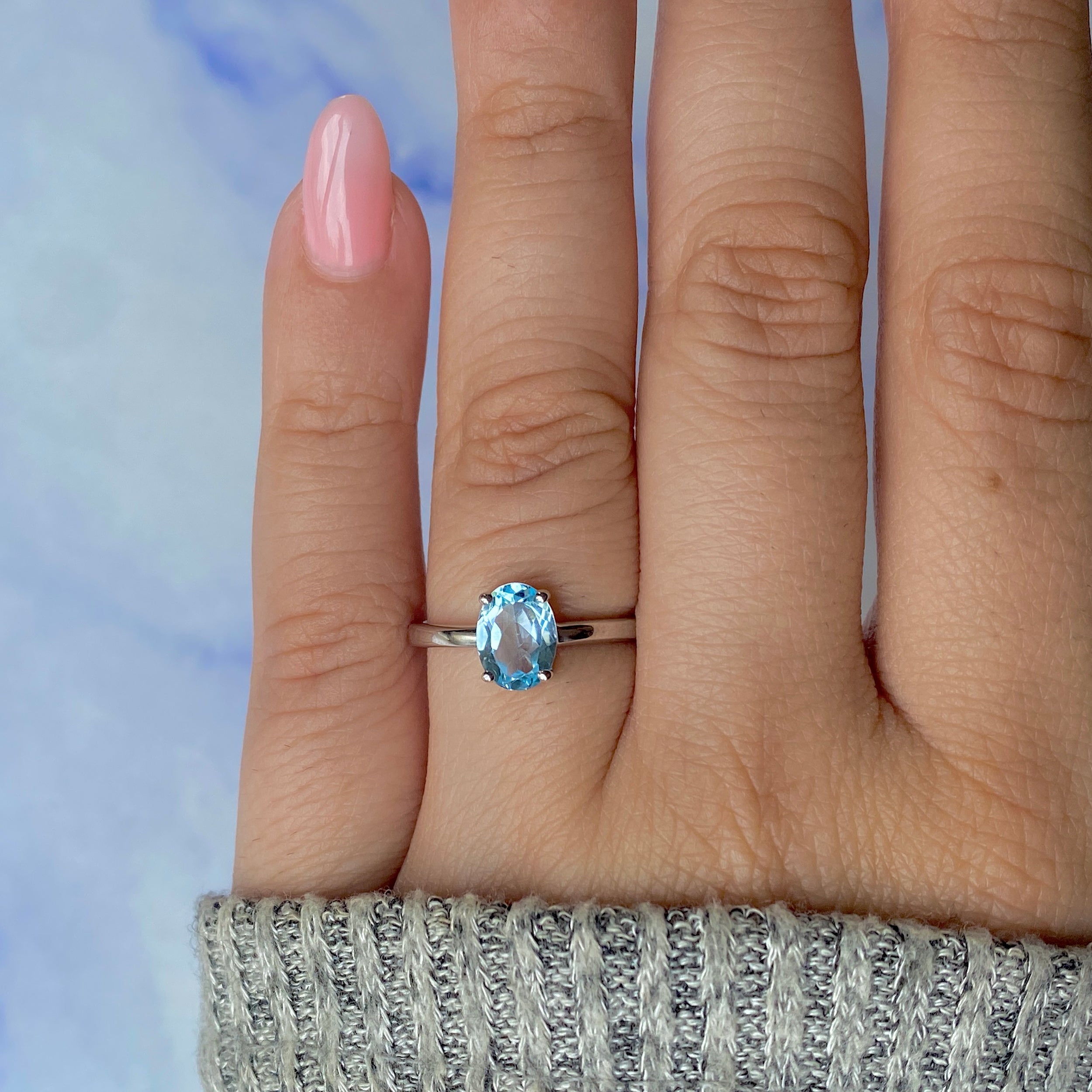 Blue Topaz Ring-(BTZ-RDR-249.)