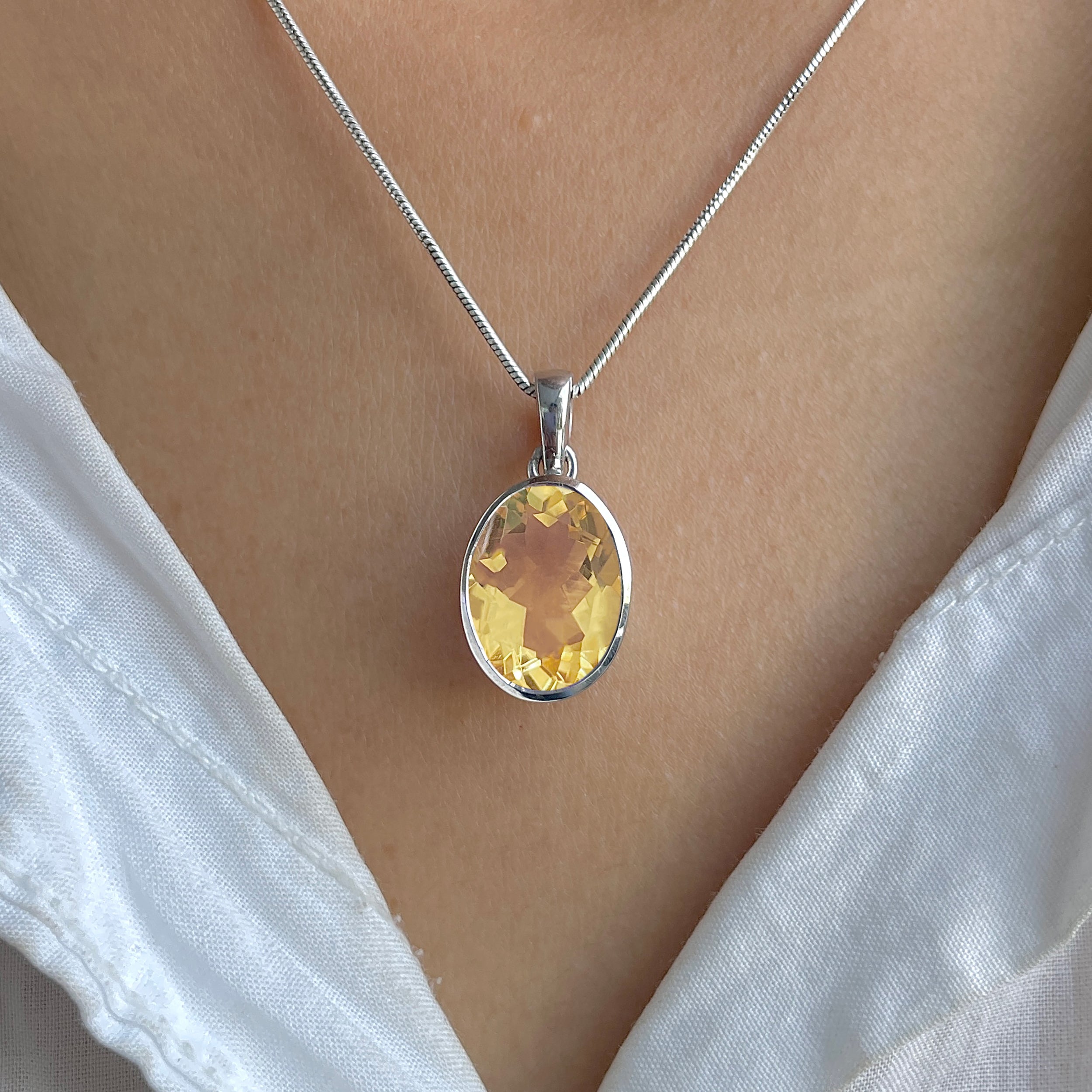 Citrine Pendant-(CIT-RDP-471.)
