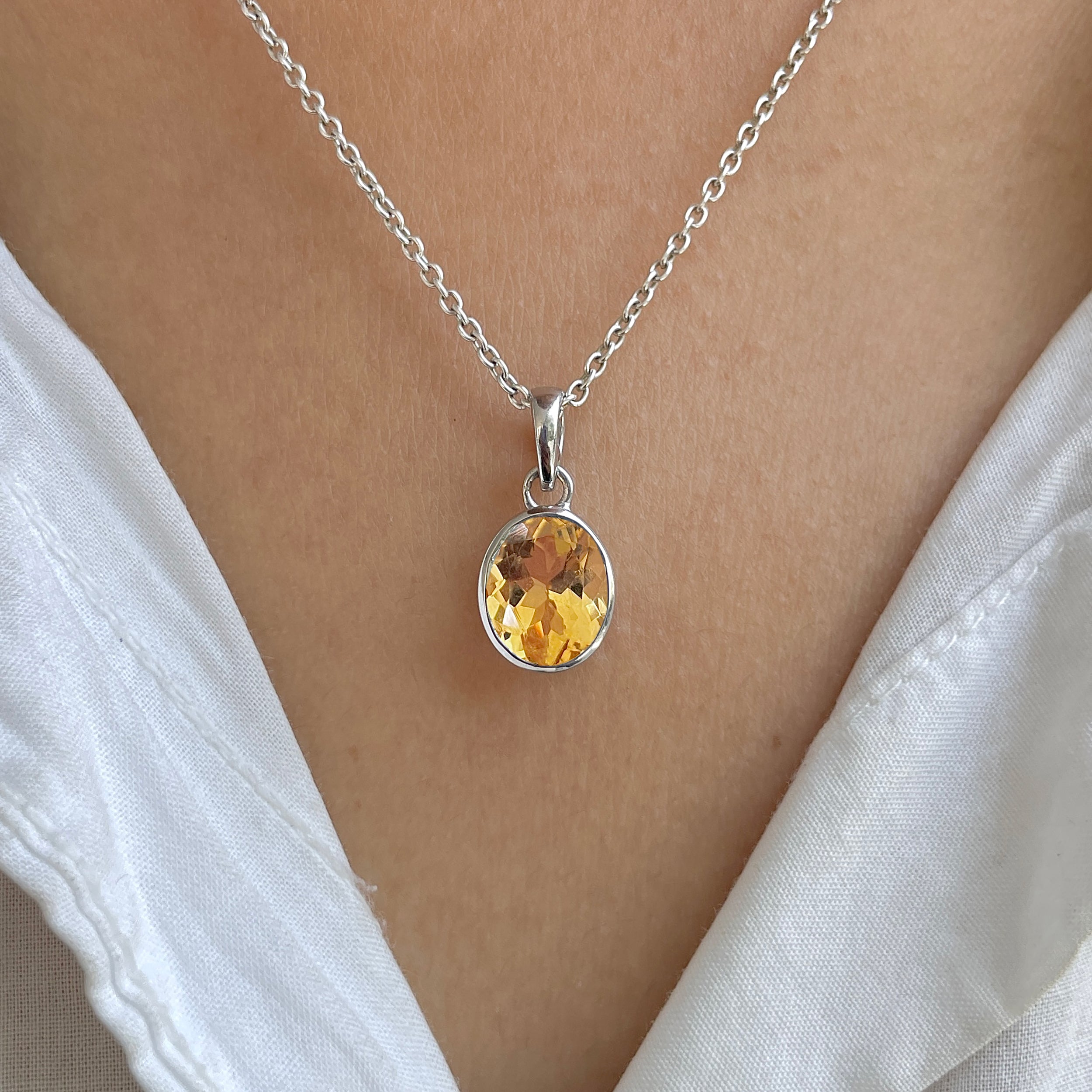 Citrine Pendant-(CIT-RDP-734.)