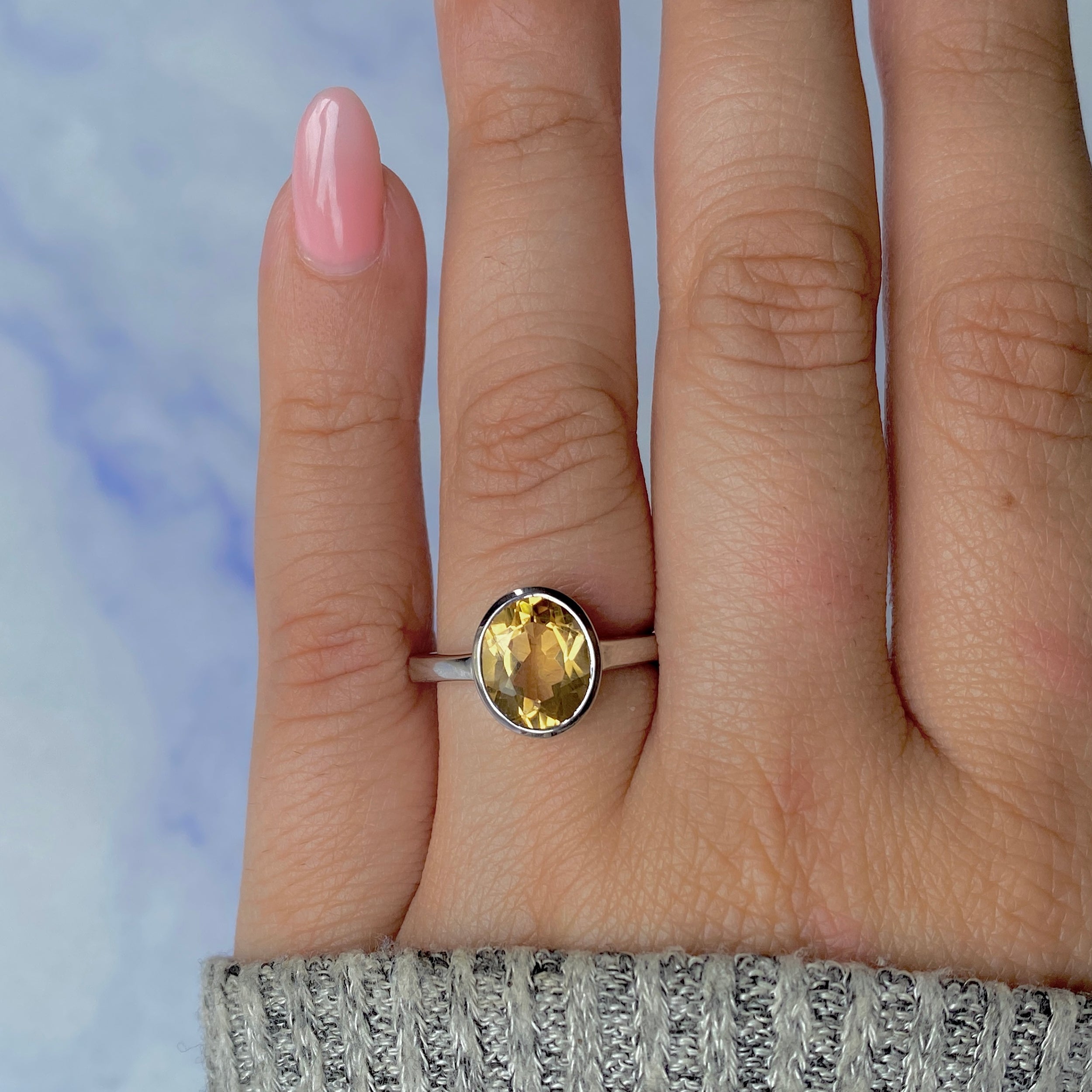 Citrine Ring-(CIT-RDR-1623.)