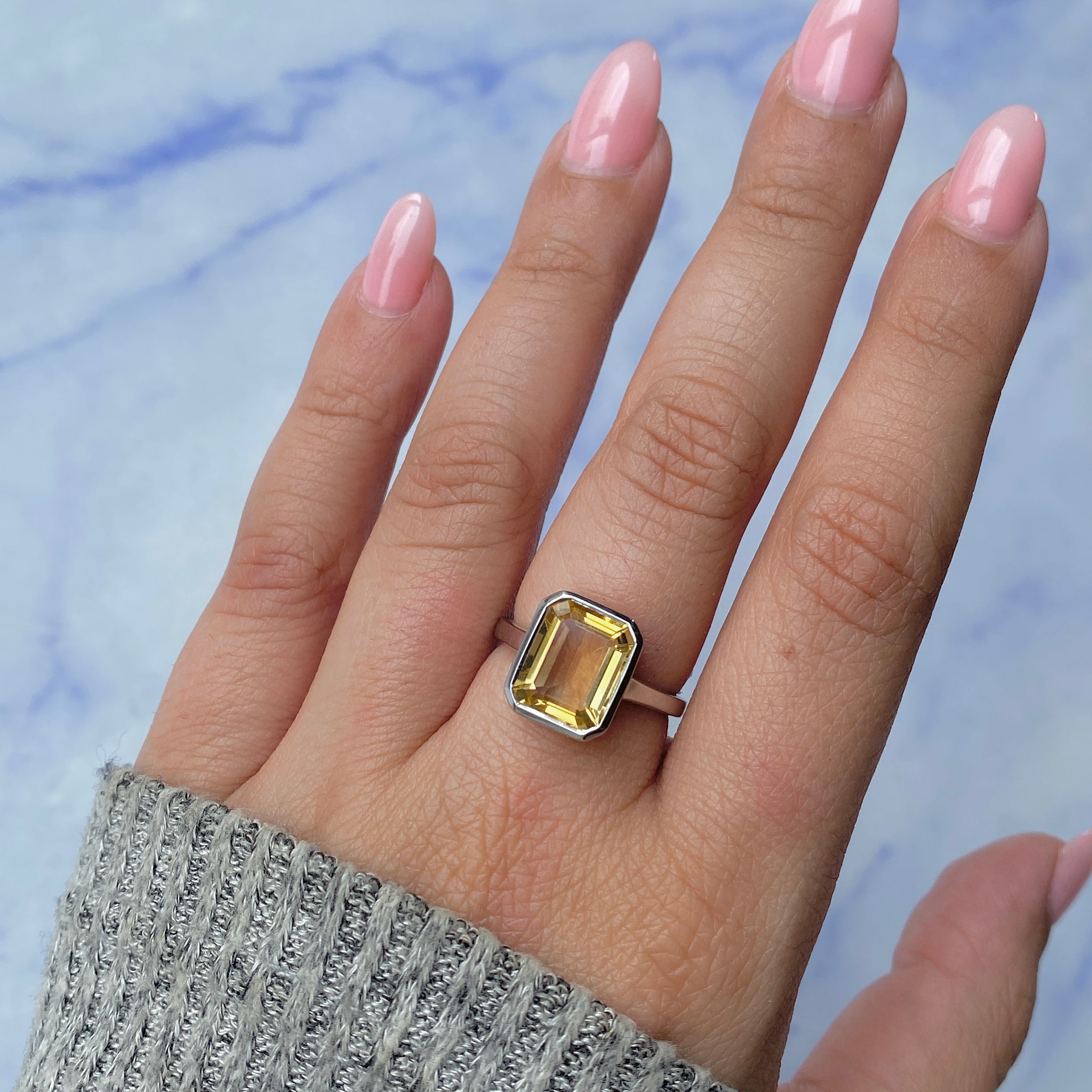 Citrine Ring-(CIT-RDR-1752.)