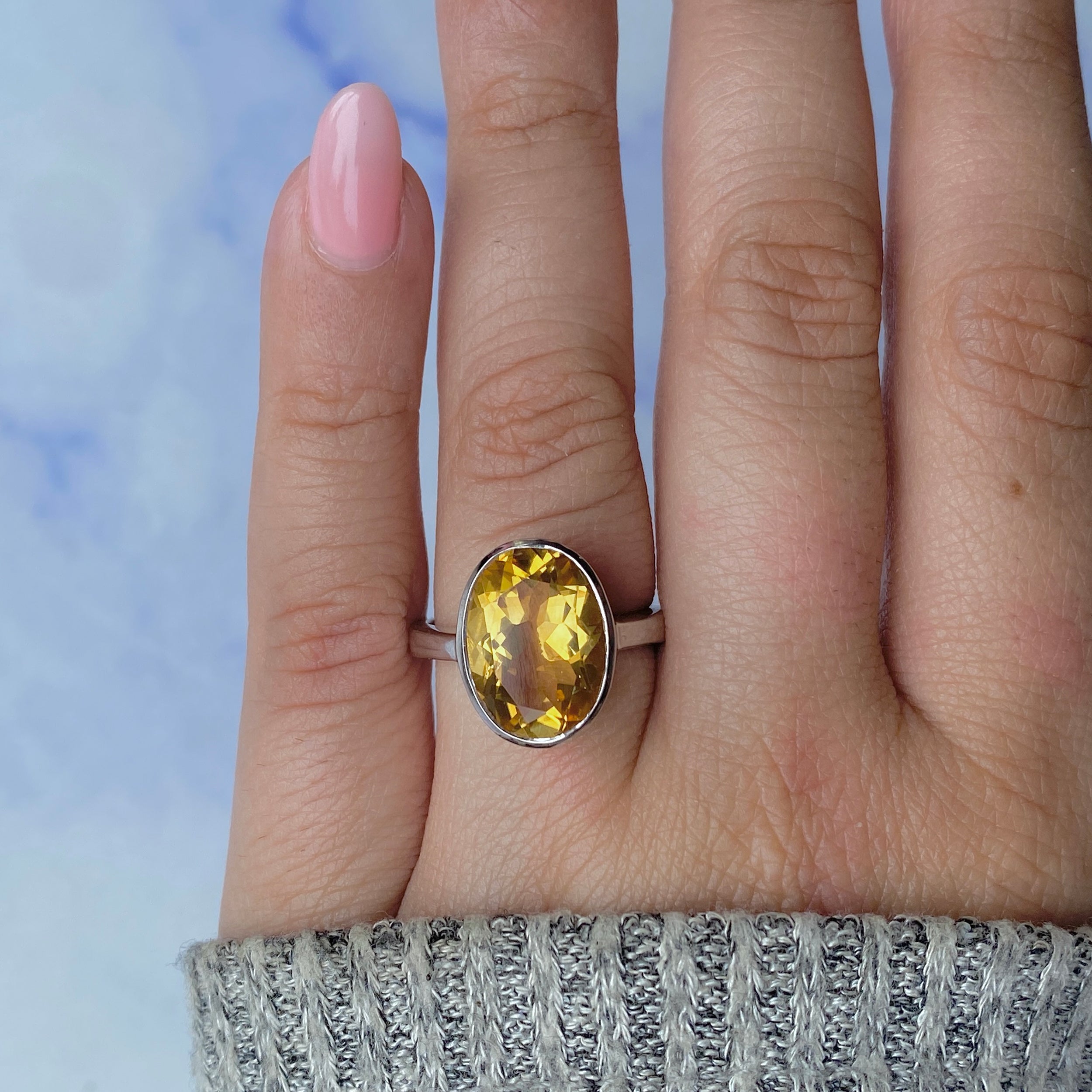 Citrine Ring-(CIT-RDR-1892.)