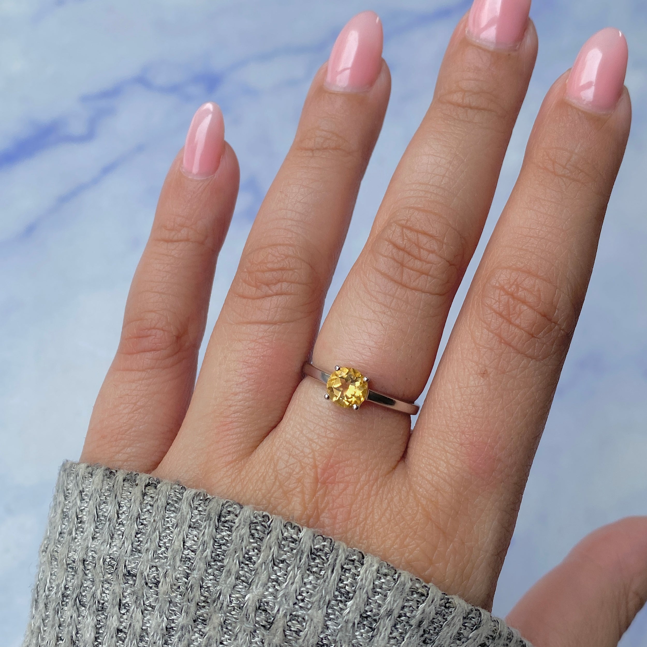 Citrine Ring-(CIT-RDR-236.)