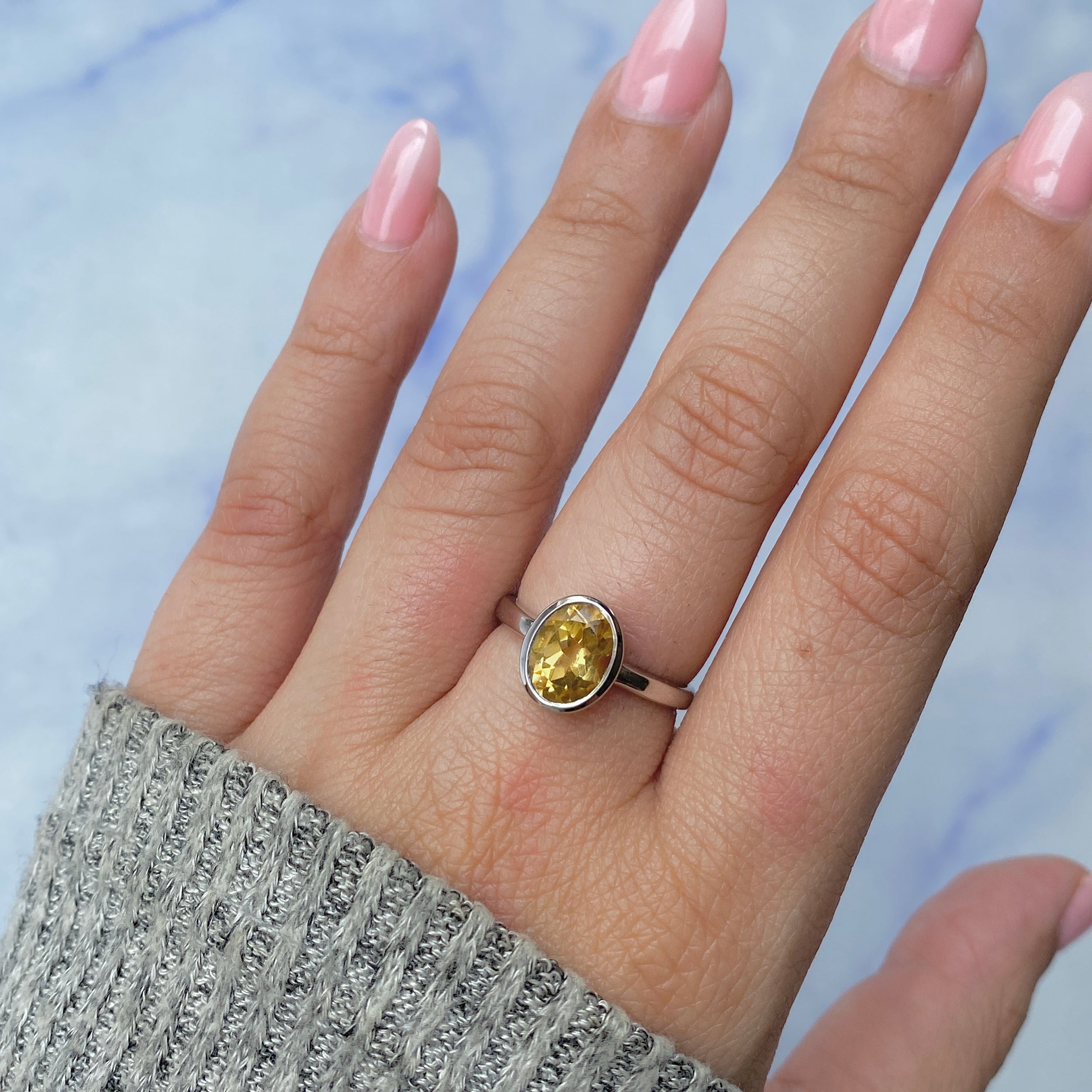 Citrine Ring-(CIT-RDR-251.)