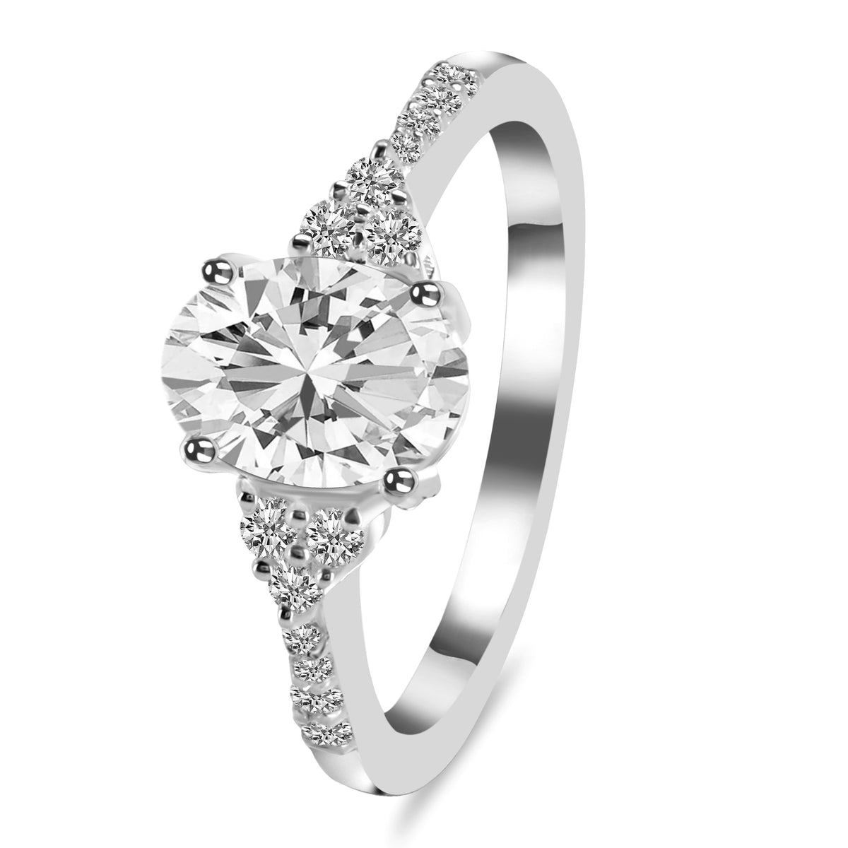 Crystal & White Topaz Ring-(CST-RDR-2219.)