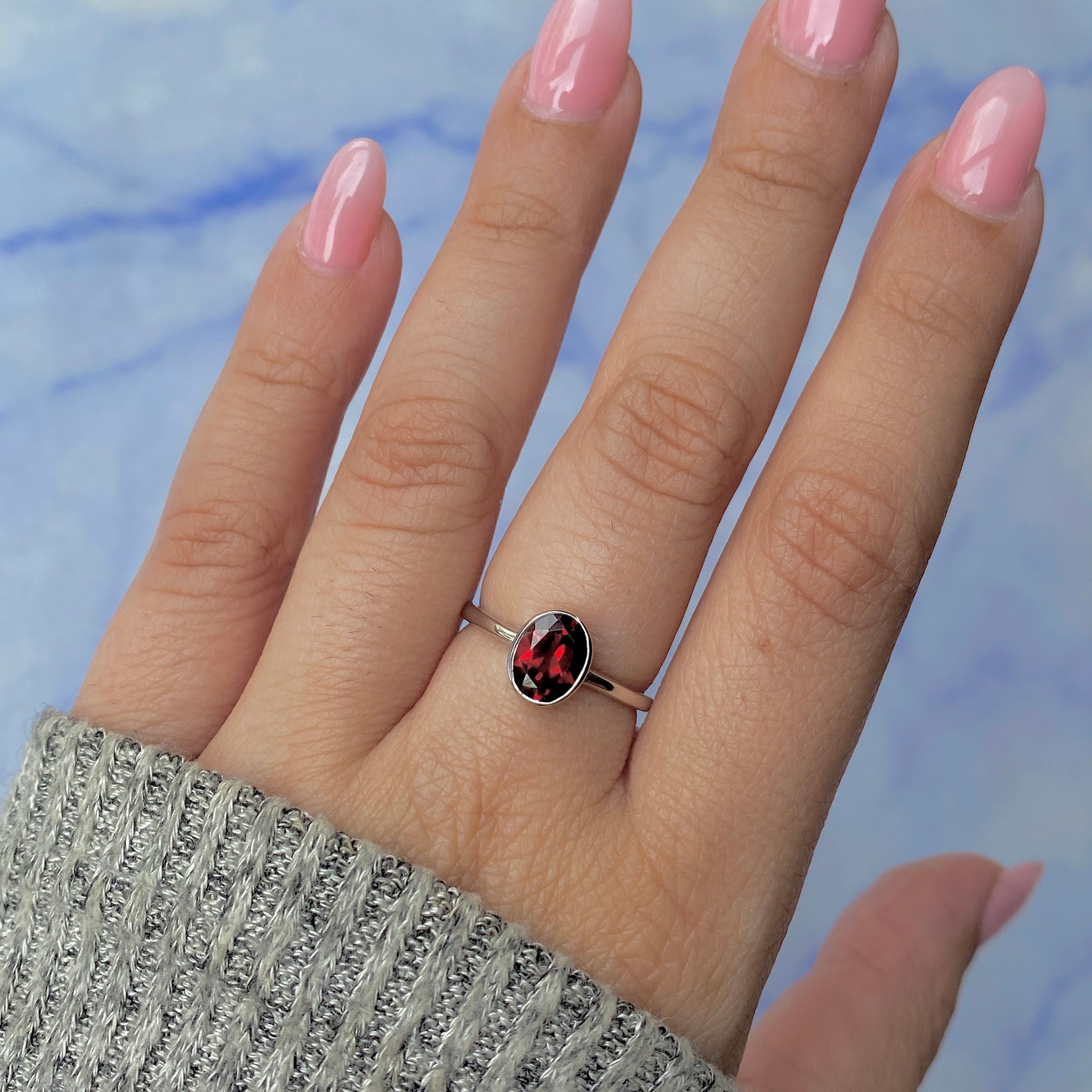 Garnet Ring-(GAR-RDR-248.)