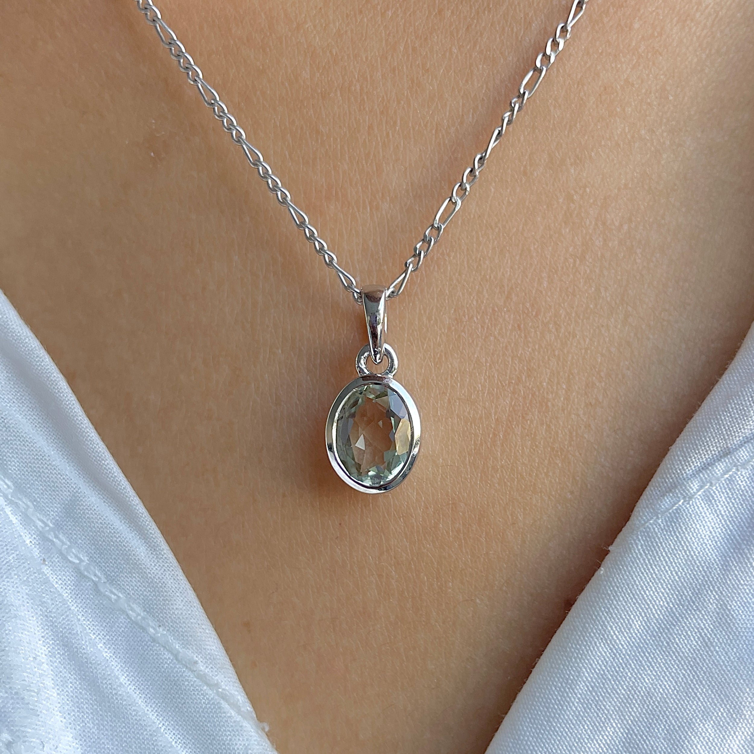 Green Amethyst Pendant-(GRA-RDP-380.)