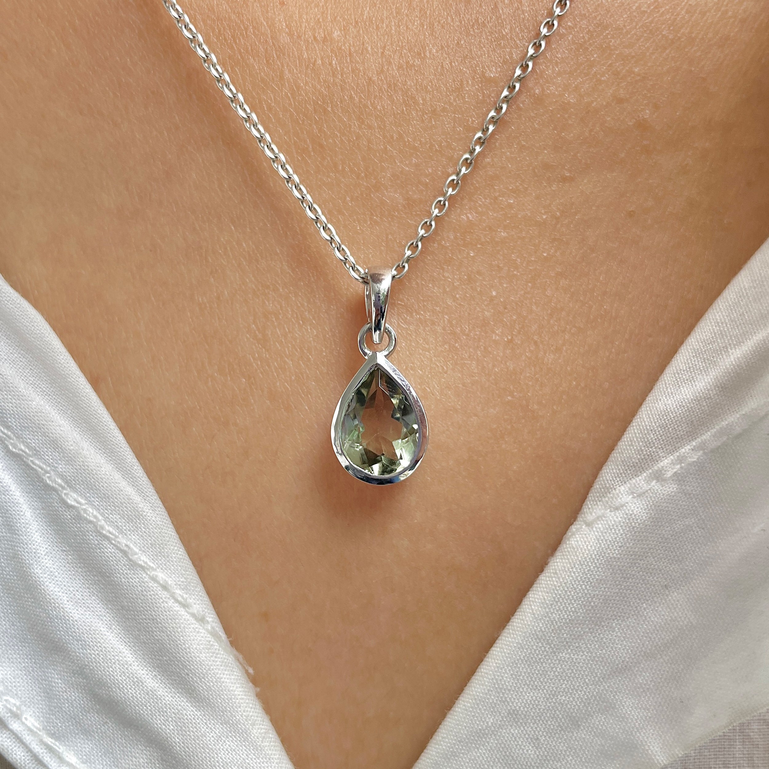 Green Amethyst Pendant-(GRA-RDP-468.)