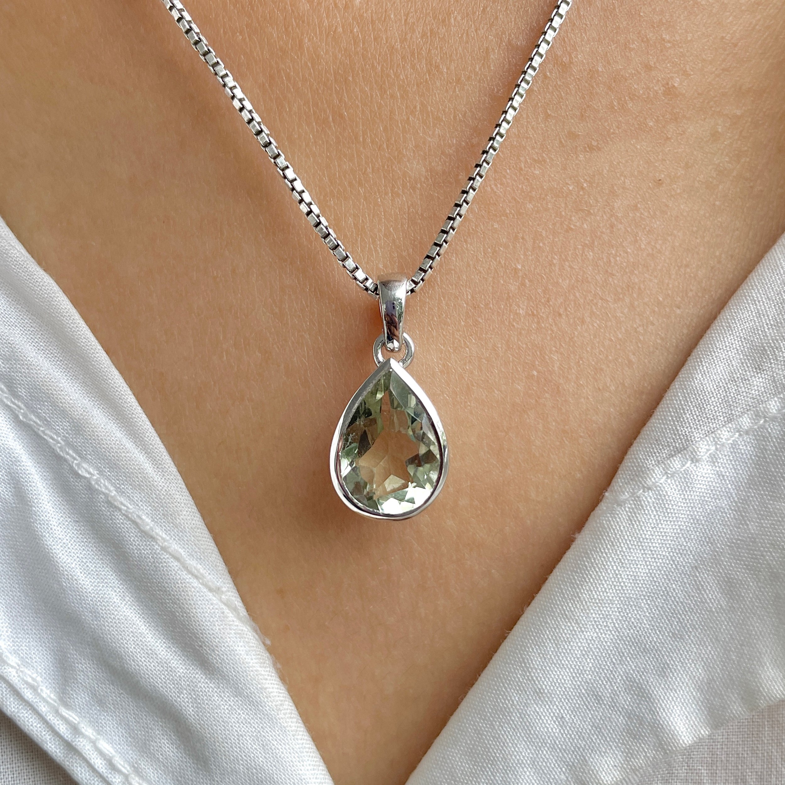 Green Amethyst Pendant-(GRA-RDP-470.)