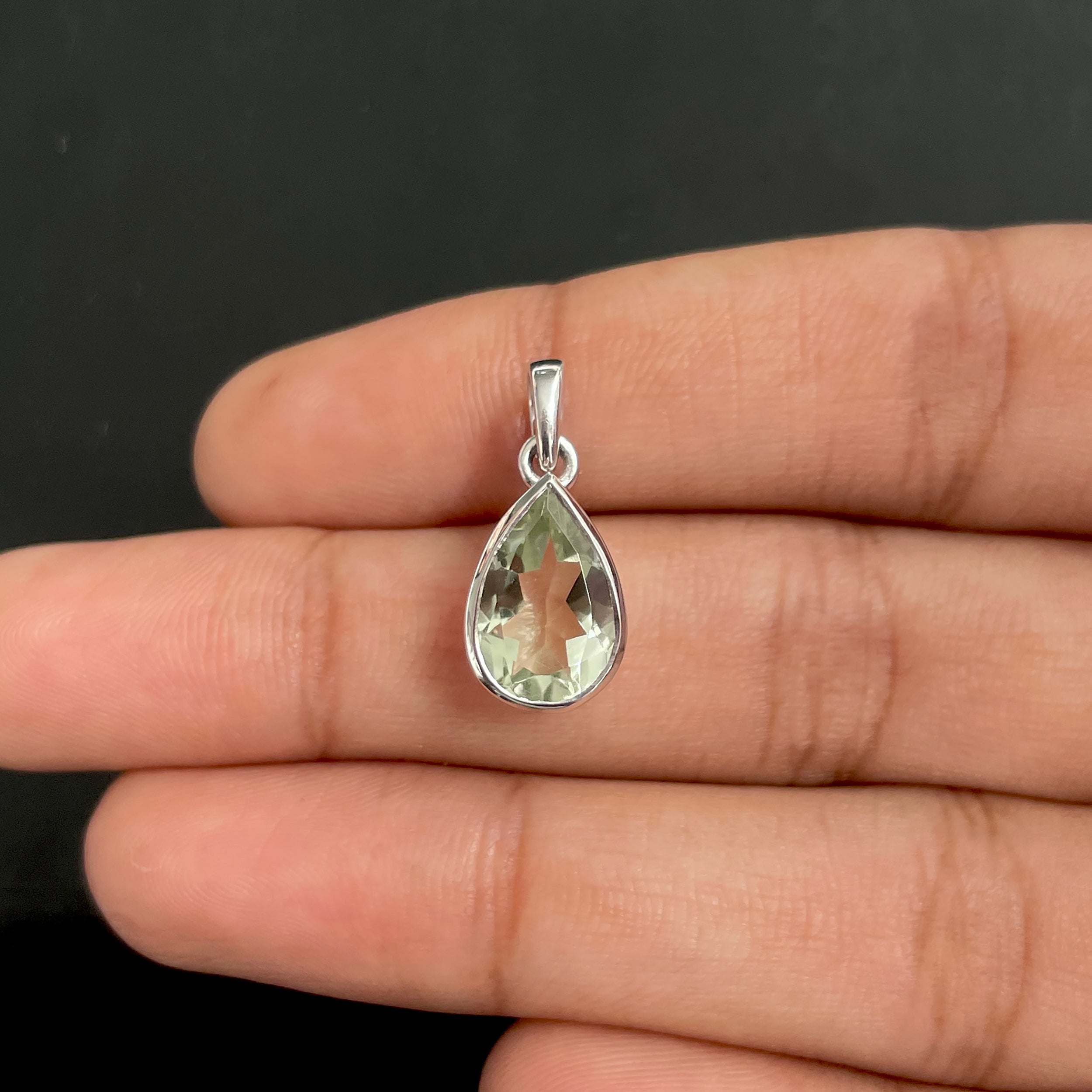 Green Amethyst Pendant-(GRA-RDP-790.)