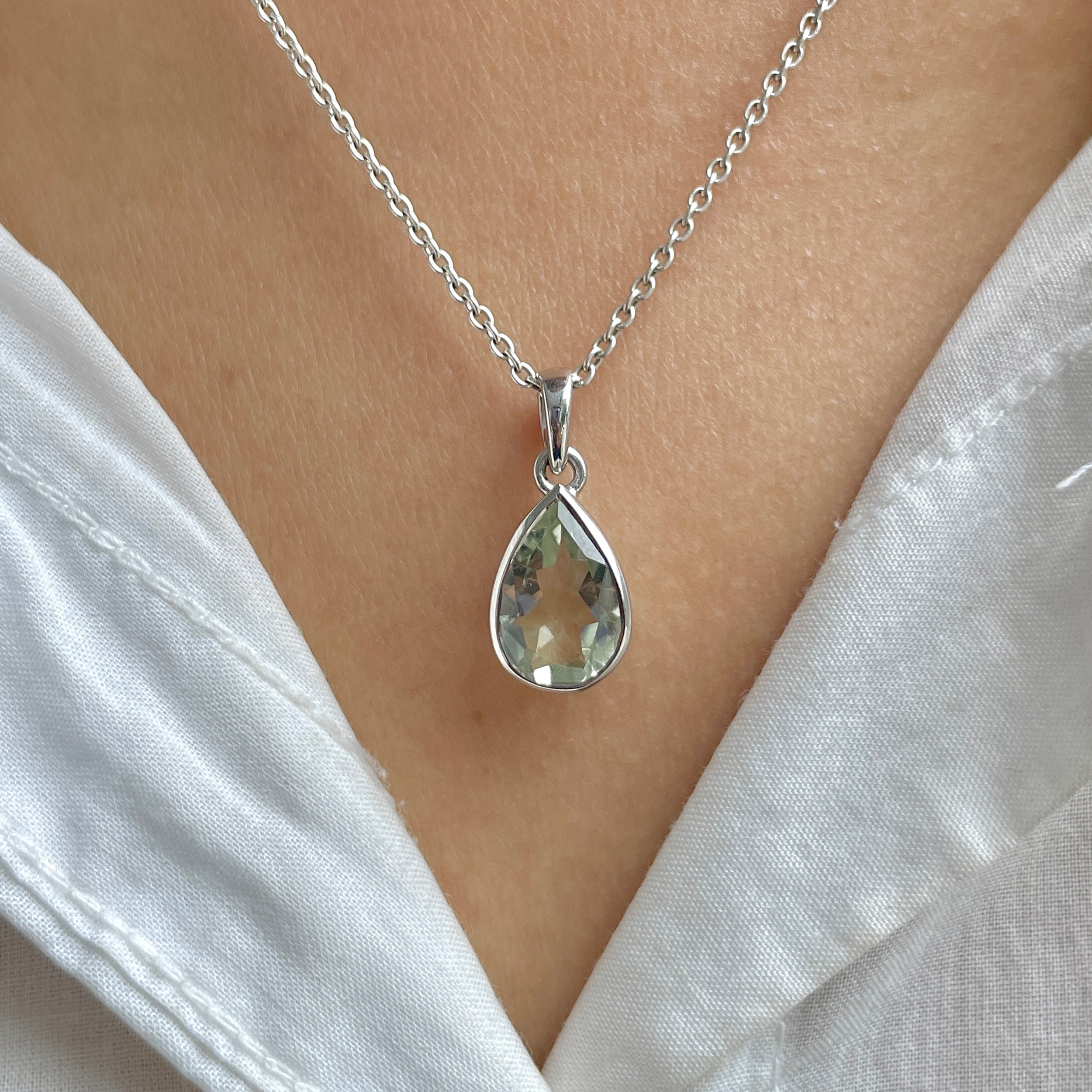 Green Amethyst Pendant-(GRA-RDP-790.)