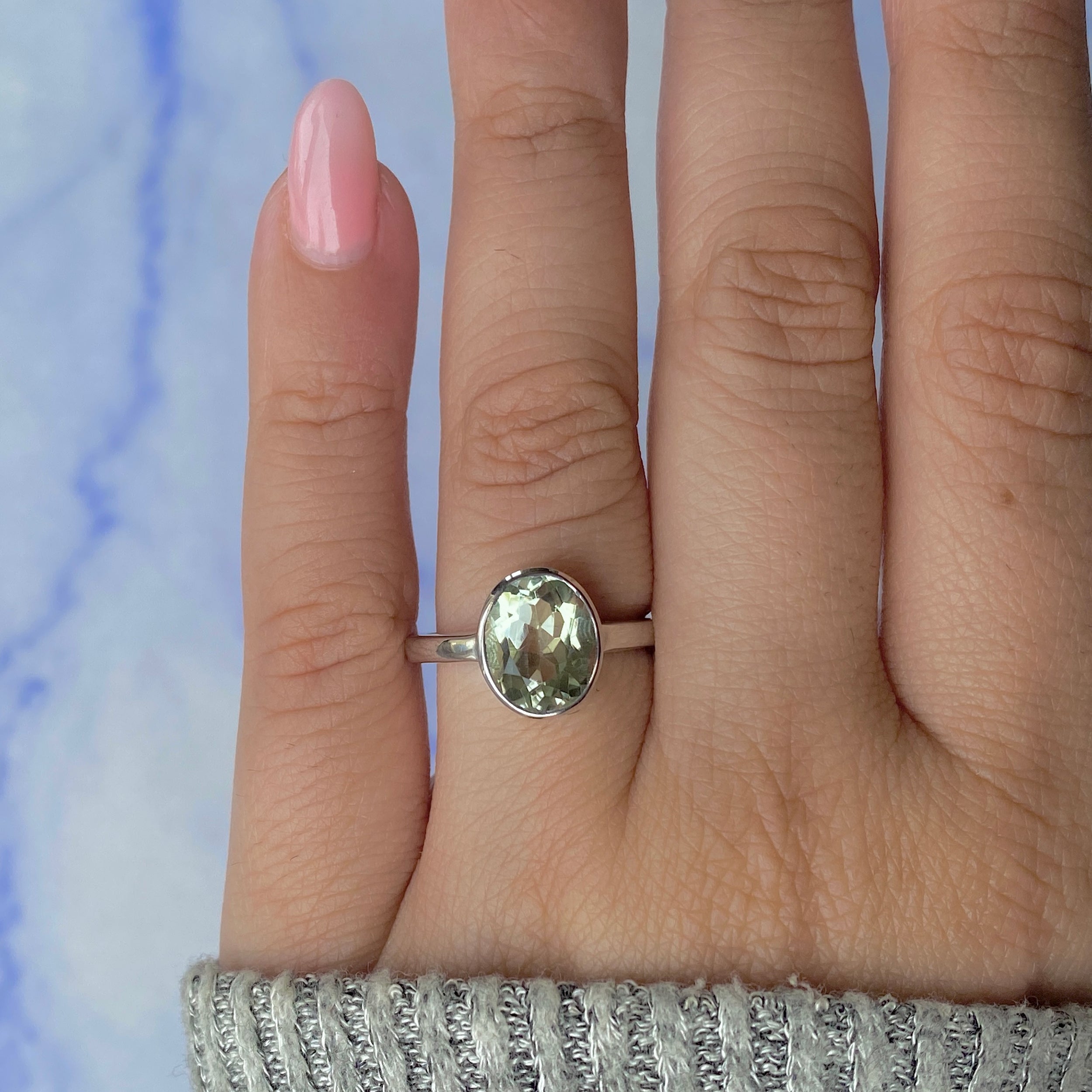 Green Amethyst Ring-(GRA-RDR-1623.)