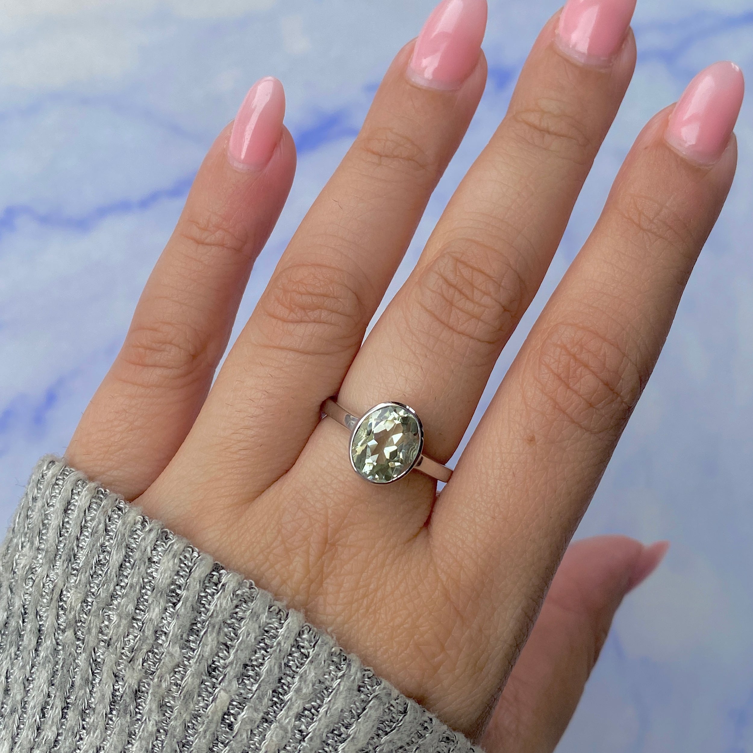 Green Amethyst Ring-(GRA-RDR-1623.)