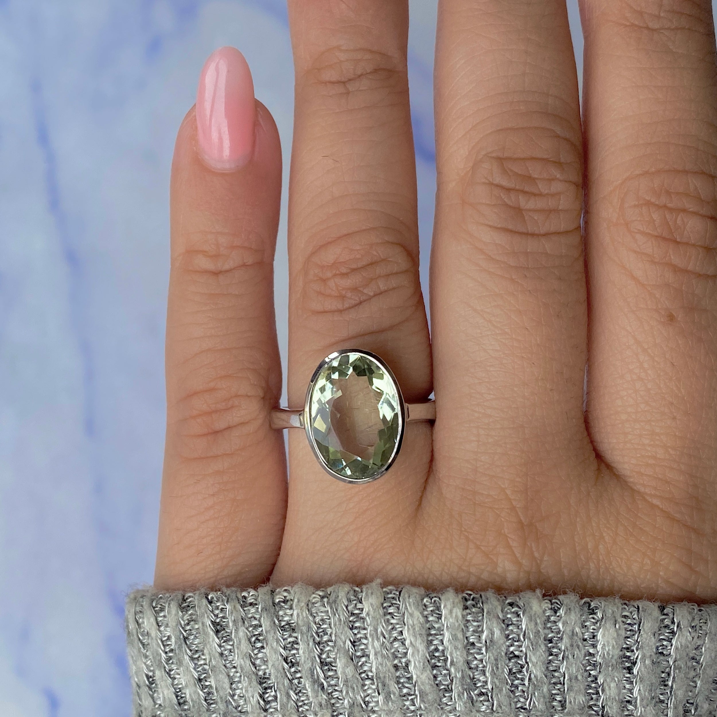 Green Amethyst Ring-(GRA-RDR-1892.)