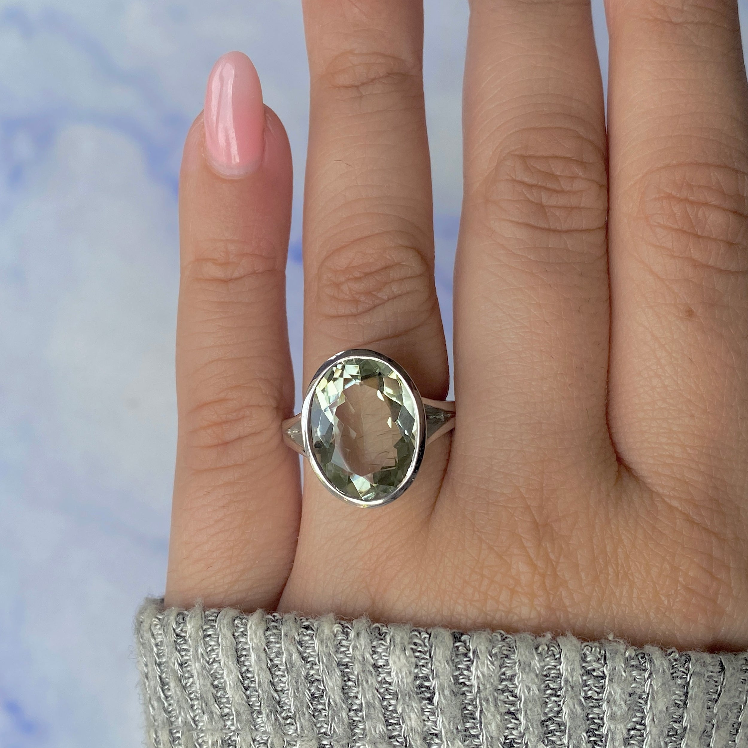 Green Amethyst Ring-(GRA-RDR-1897.)