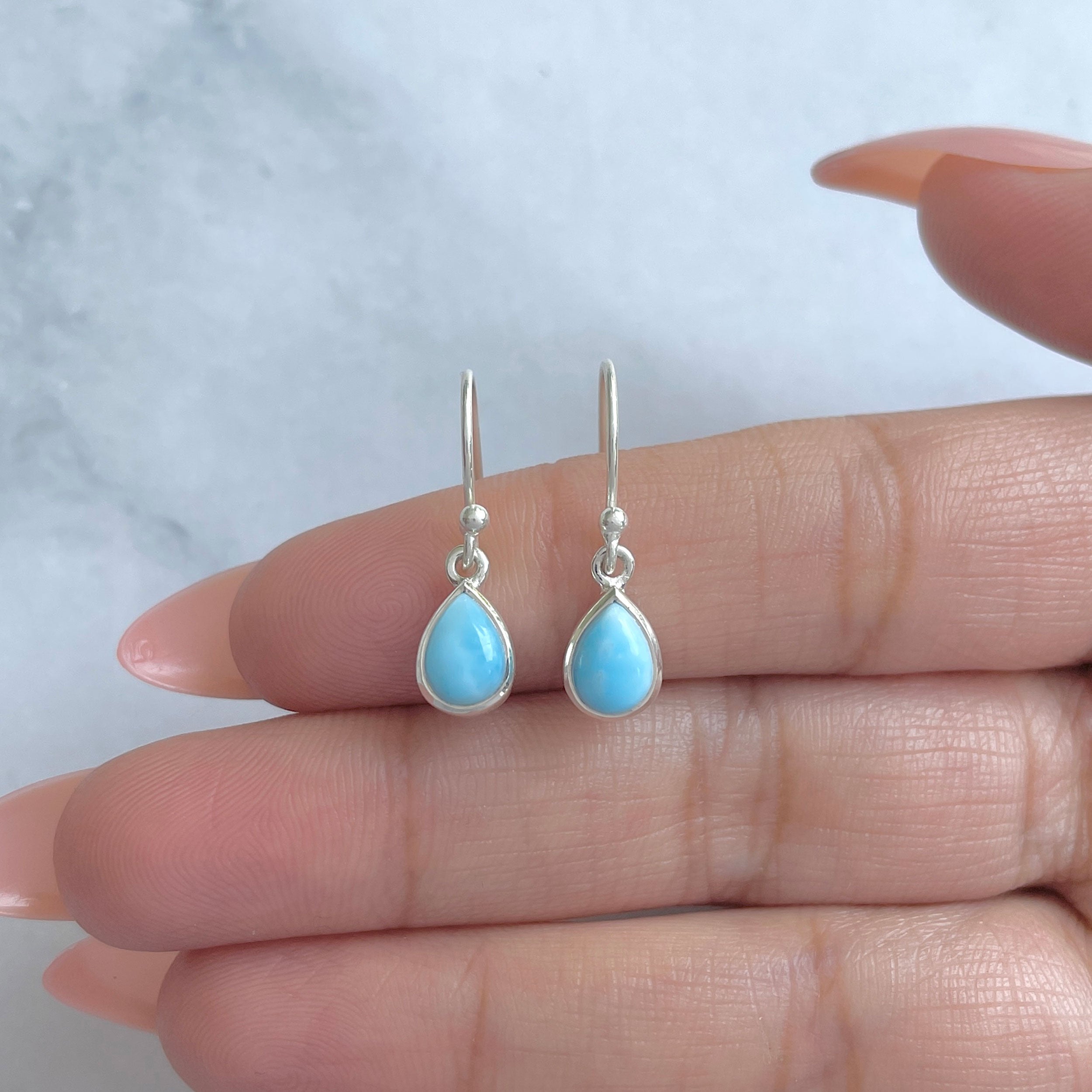 Larimar Earring-(LAR-RDE-1109.)