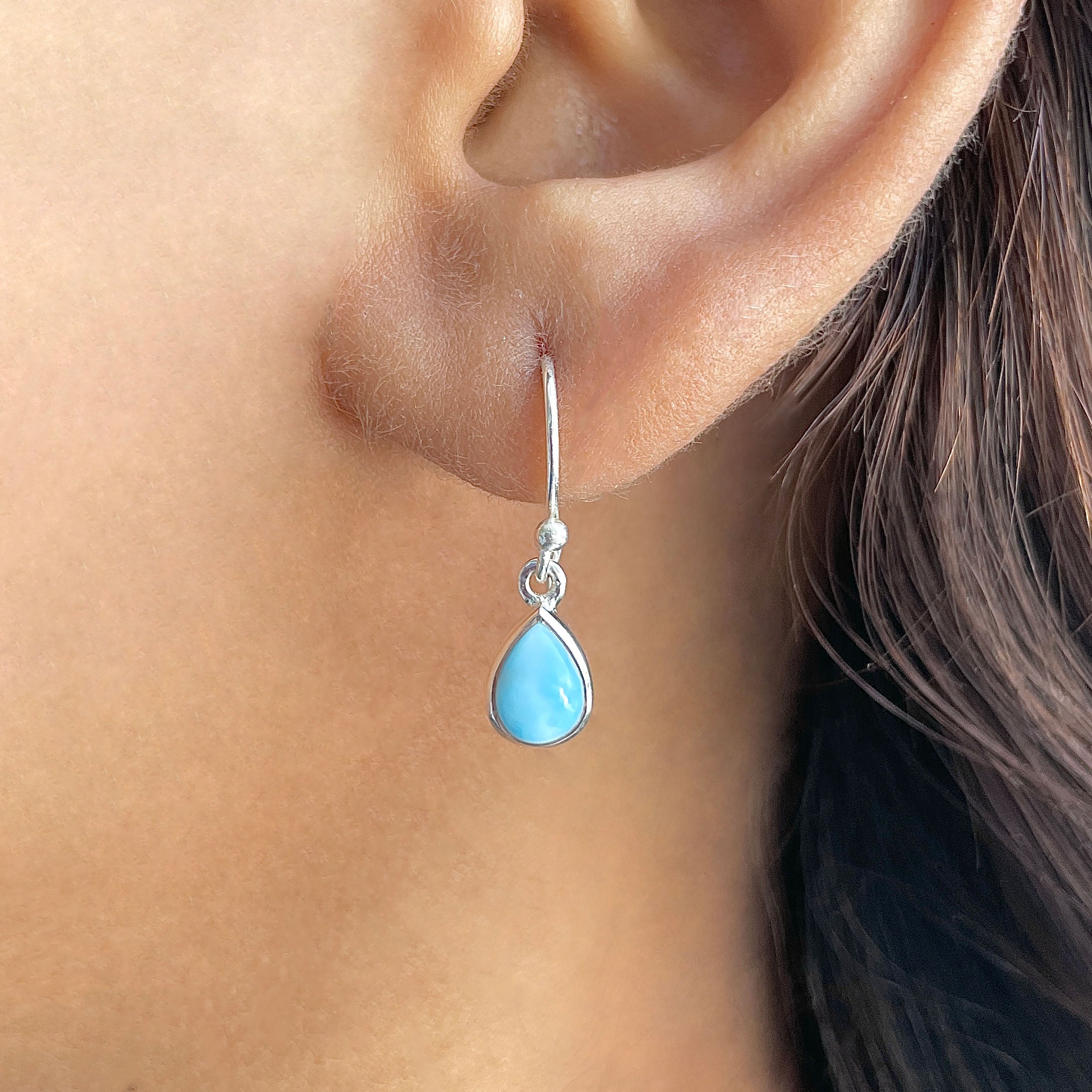 Larimar Earring-(LAR-RDE-1109.)