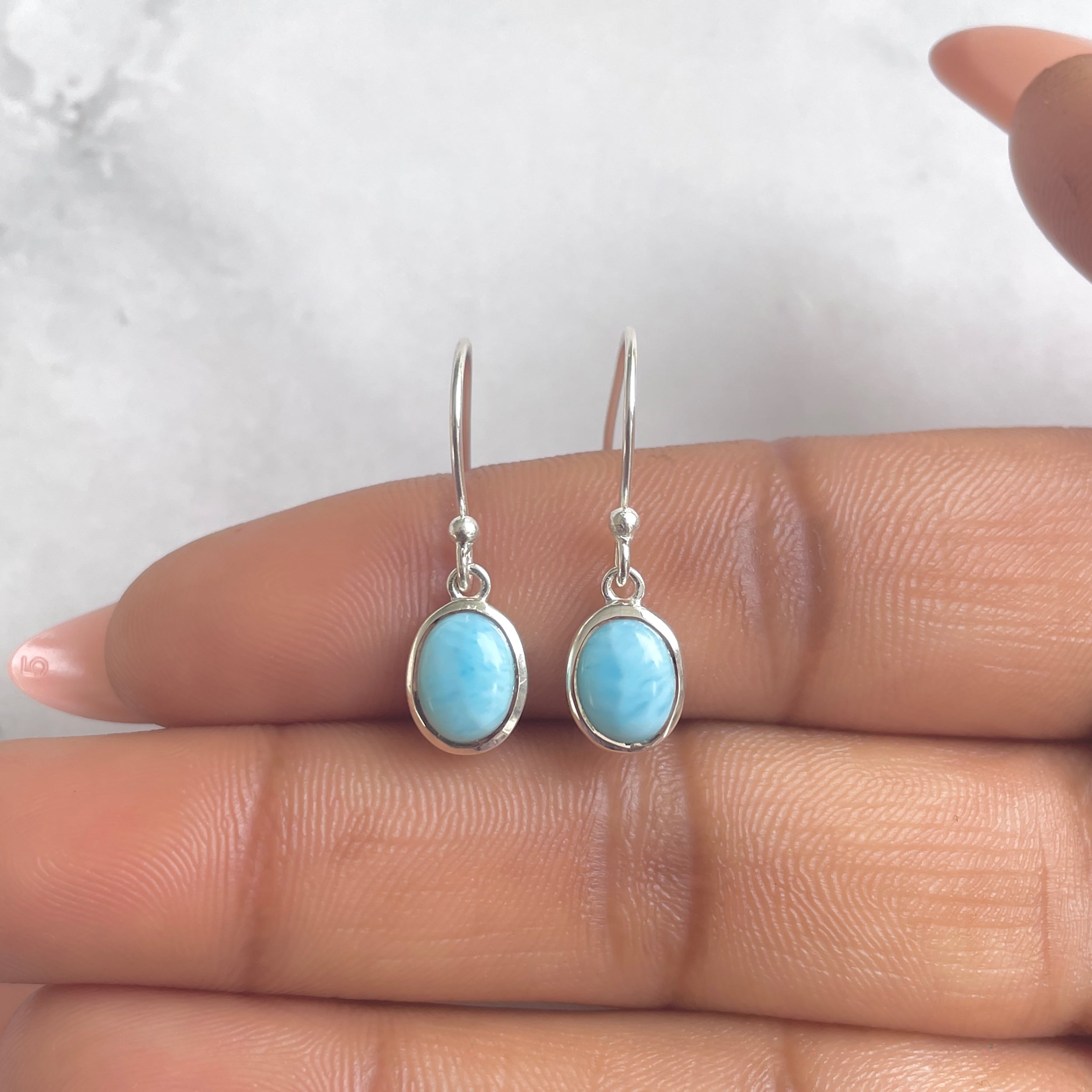 Larimar Earring-(LAR-RDE-683.)