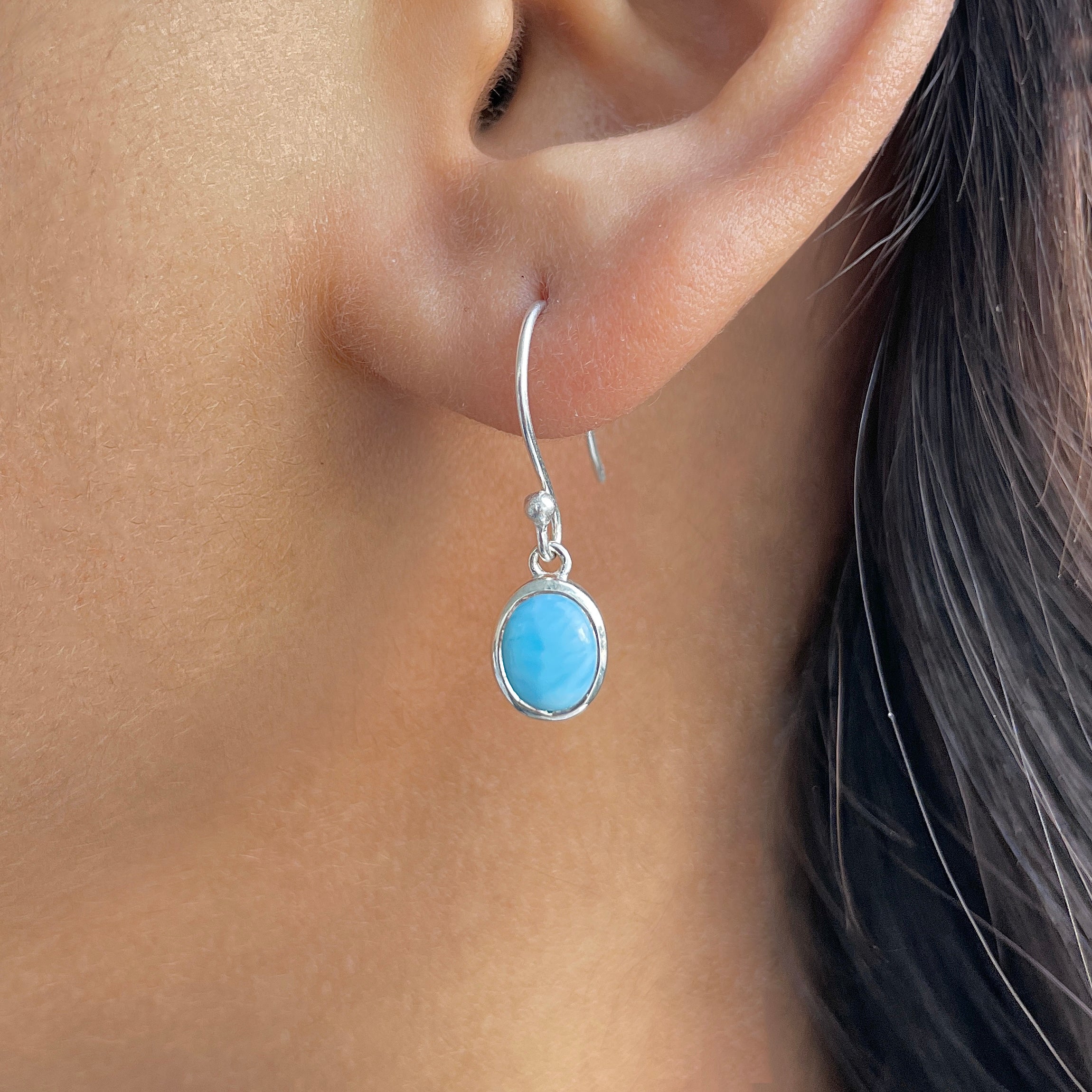 Larimar Earring-(LAR-RDE-683.)