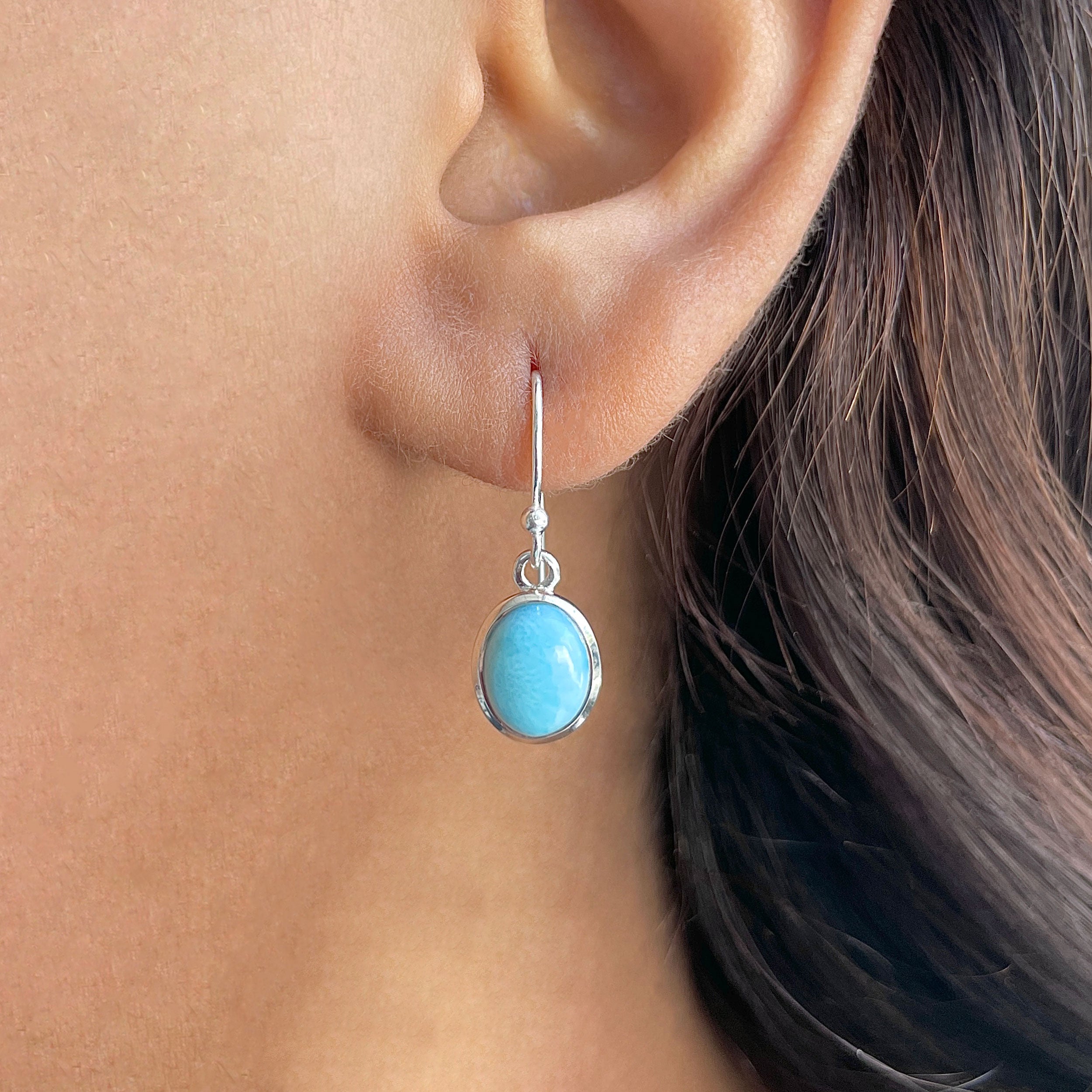 Larimar Earring-(LAR-RDE-685.)