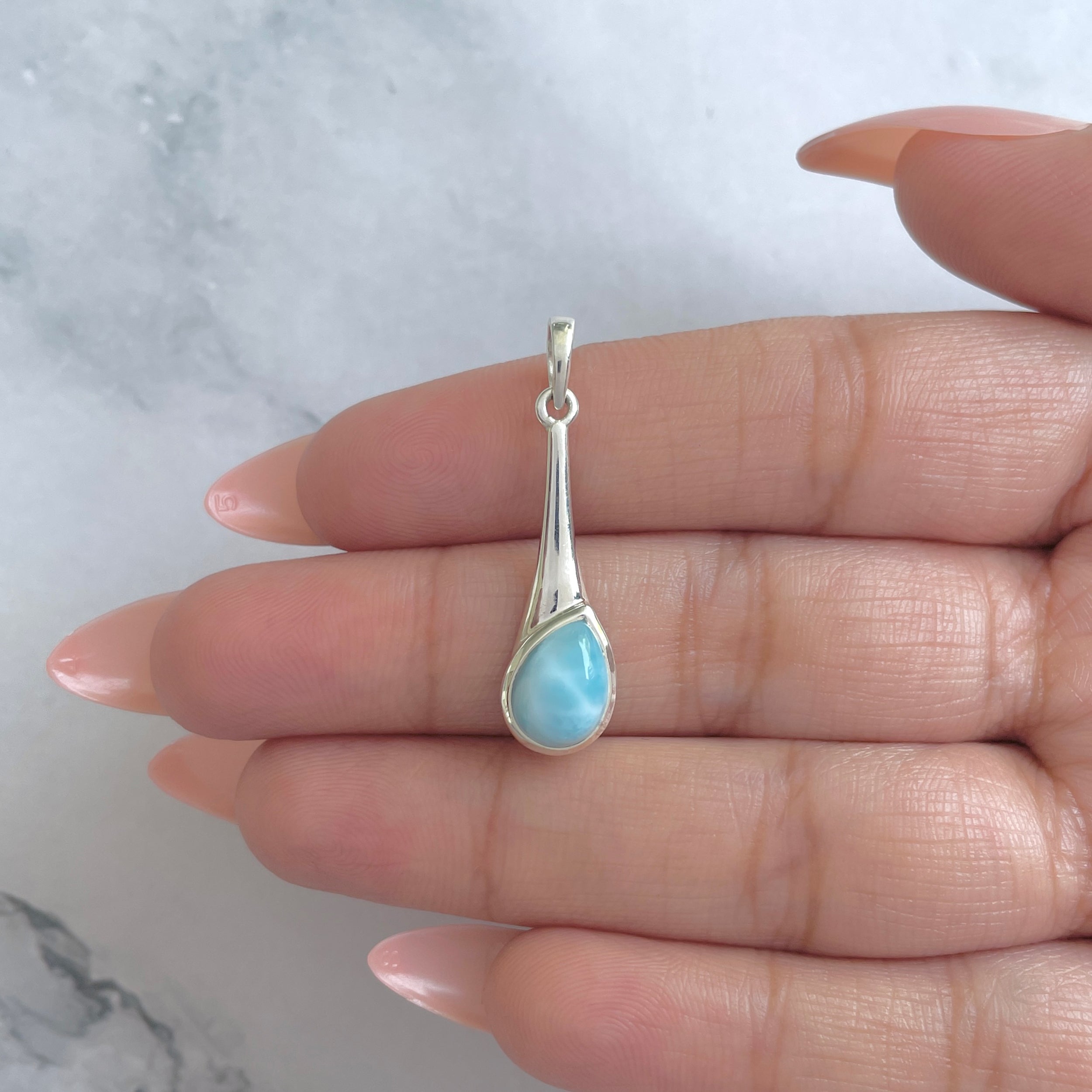 Larimar Pendant-(LAR-RDEP-107.)