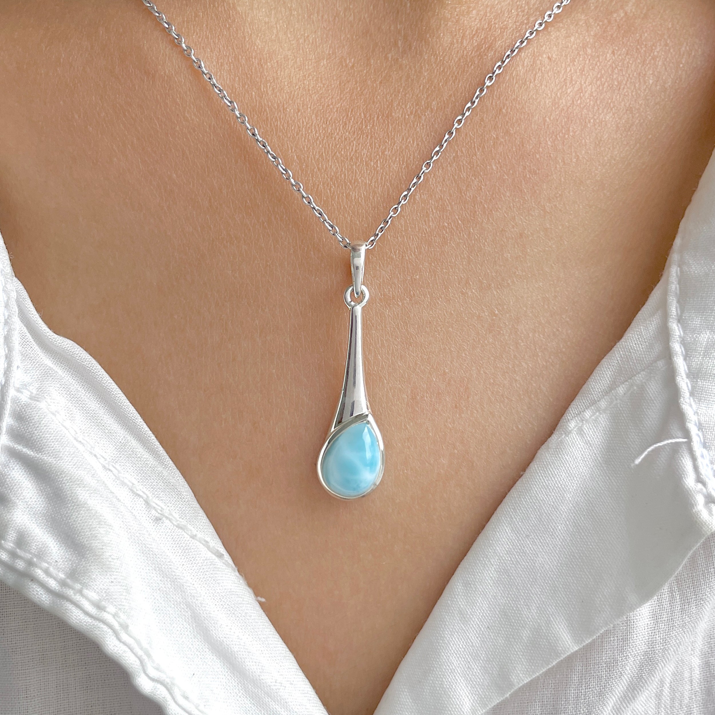 Larimar Pendant-(LAR-RDEP-107.)