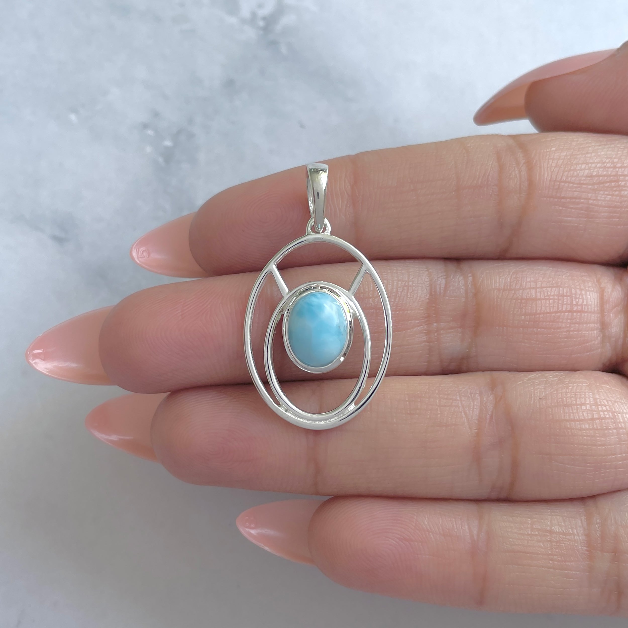 Larimar Pendant-(LAR-RDEP-114.)