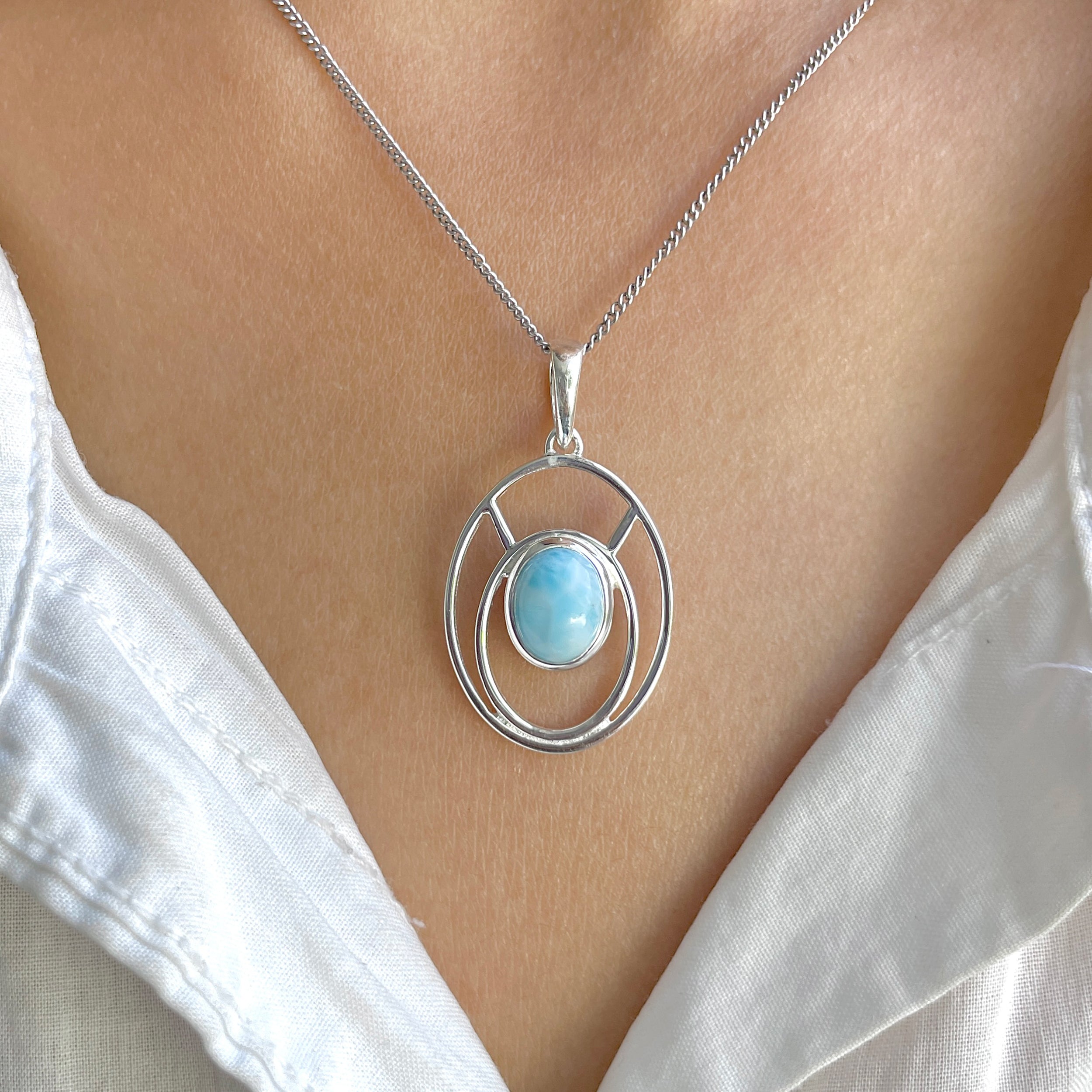Larimar Pendant-(LAR-RDEP-114.)