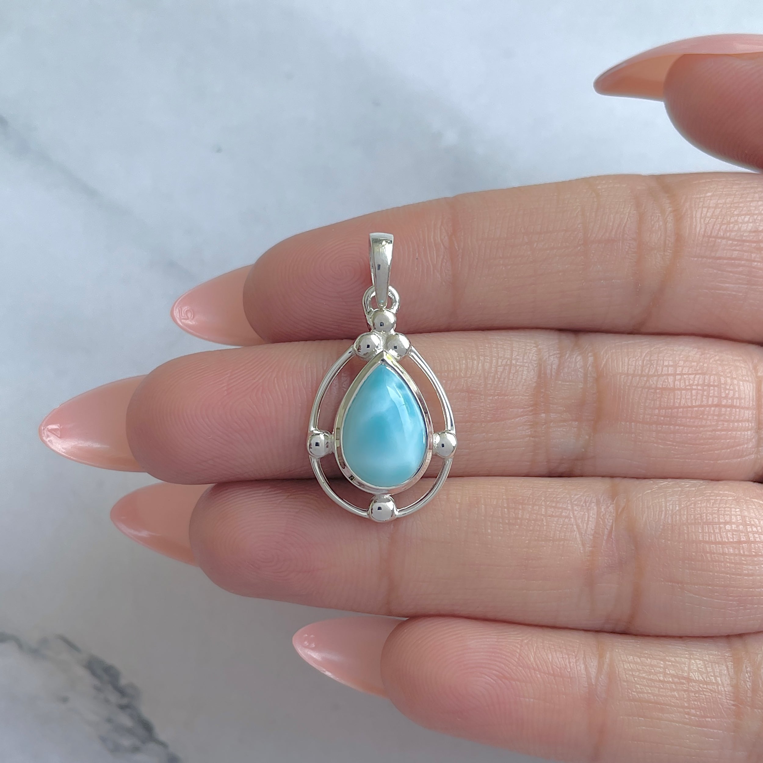 Larimar Pendant-(LAR-RDEP-229.)