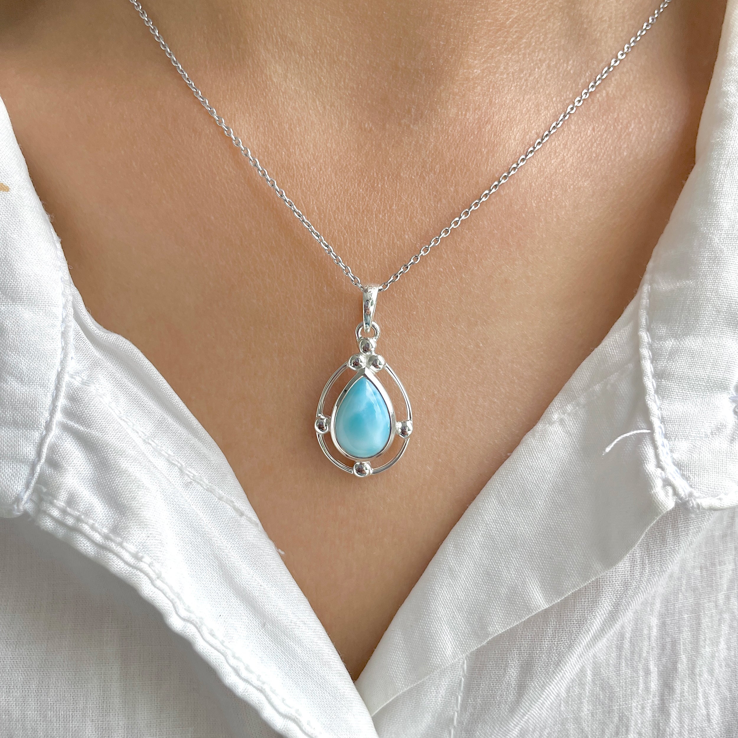 Larimar Pendant-(LAR-RDEP-229.)