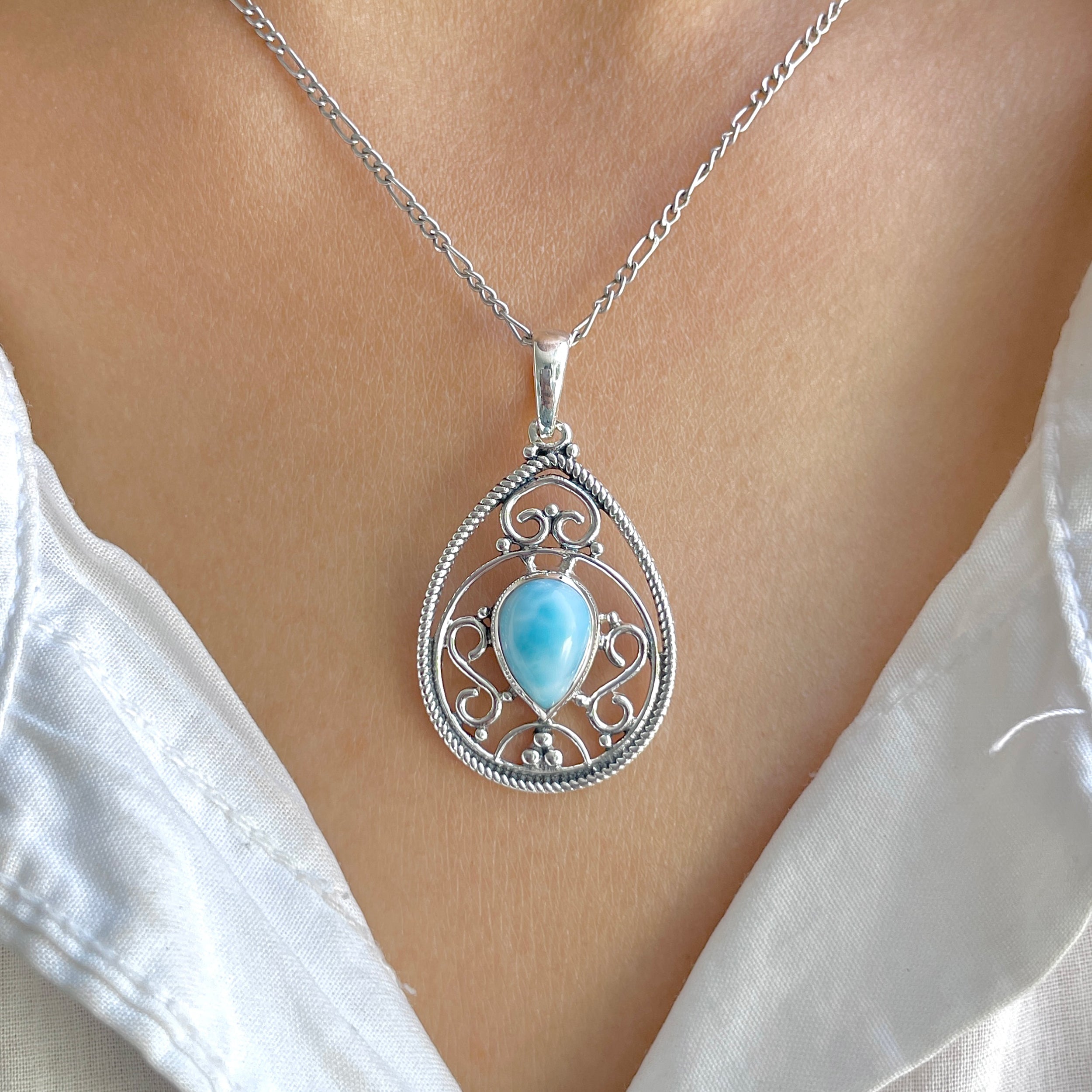 Larimar Pendant-(LAR-RDEP-87.)