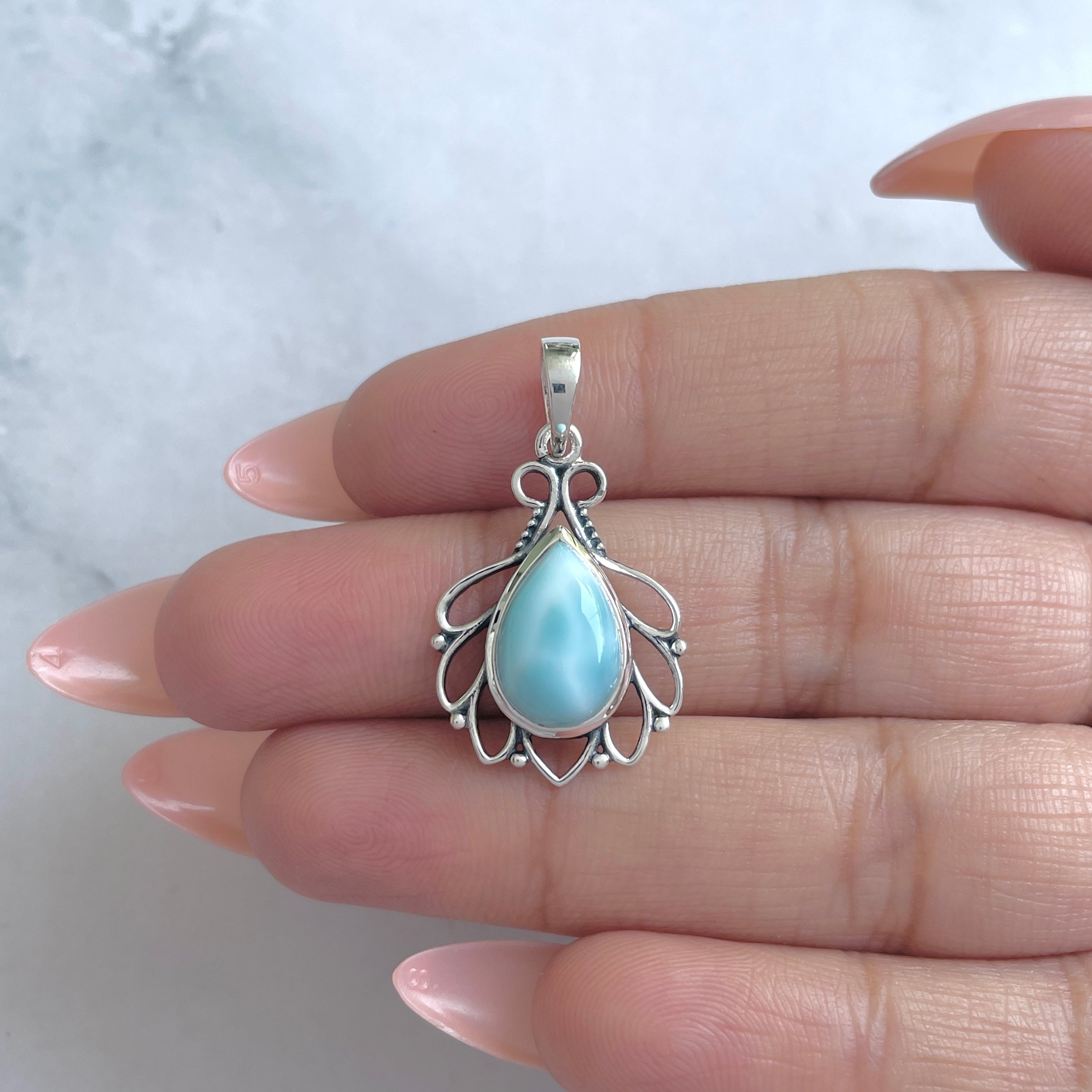 Larimar Pendant-(LAR-RDEP-92.)