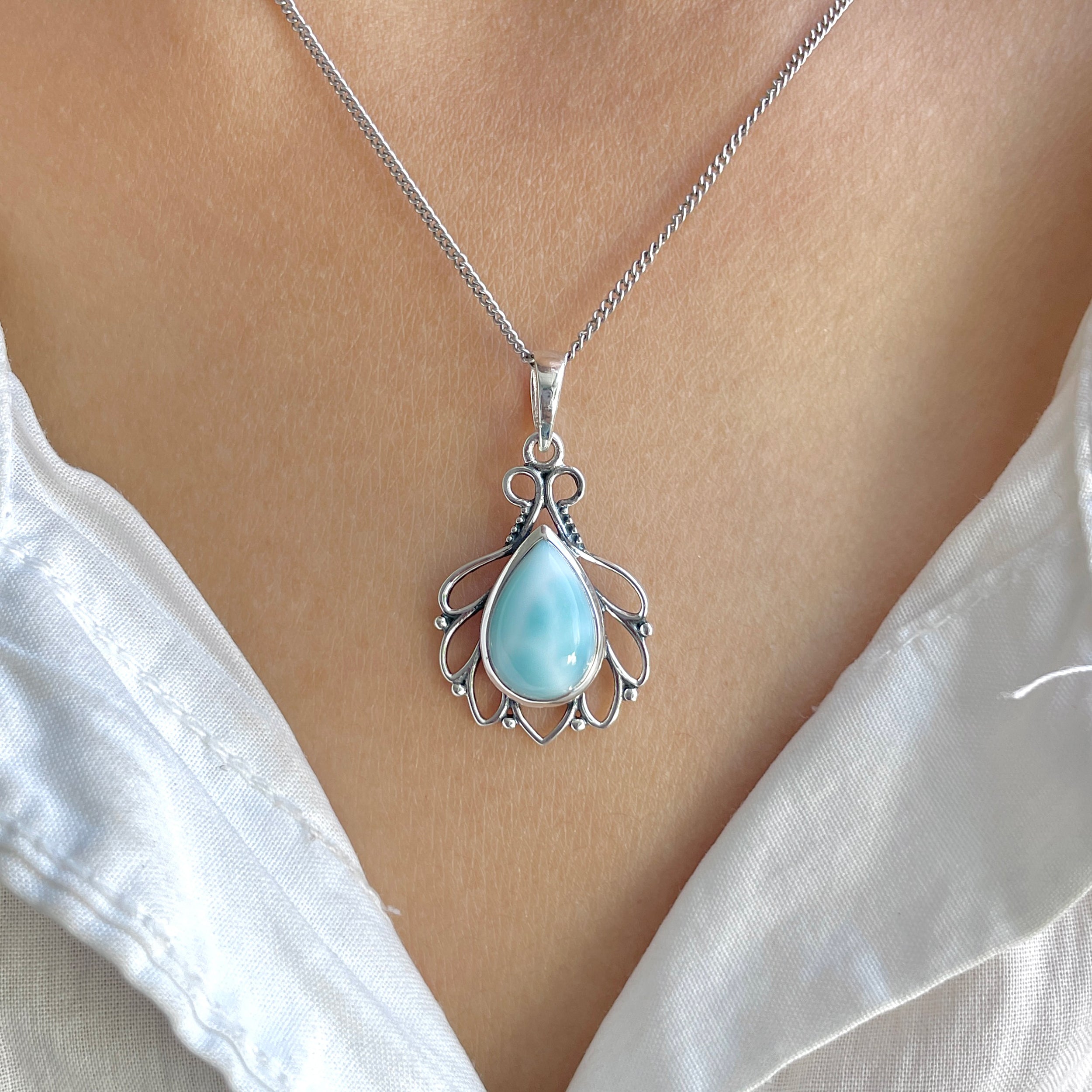 Larimar Pendant-(LAR-RDEP-92.)