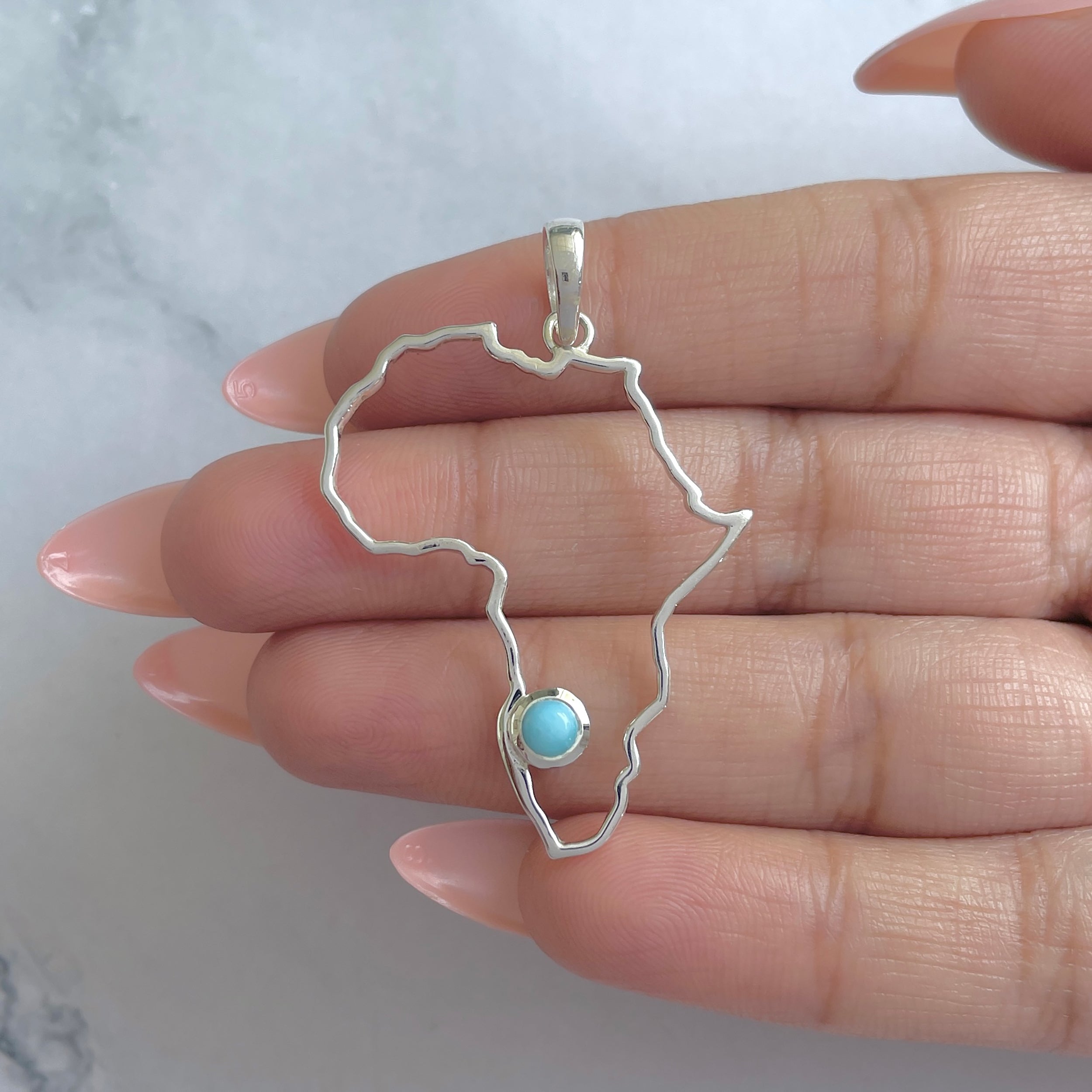 Larimar Pendant-(LAR-RDP-239.)