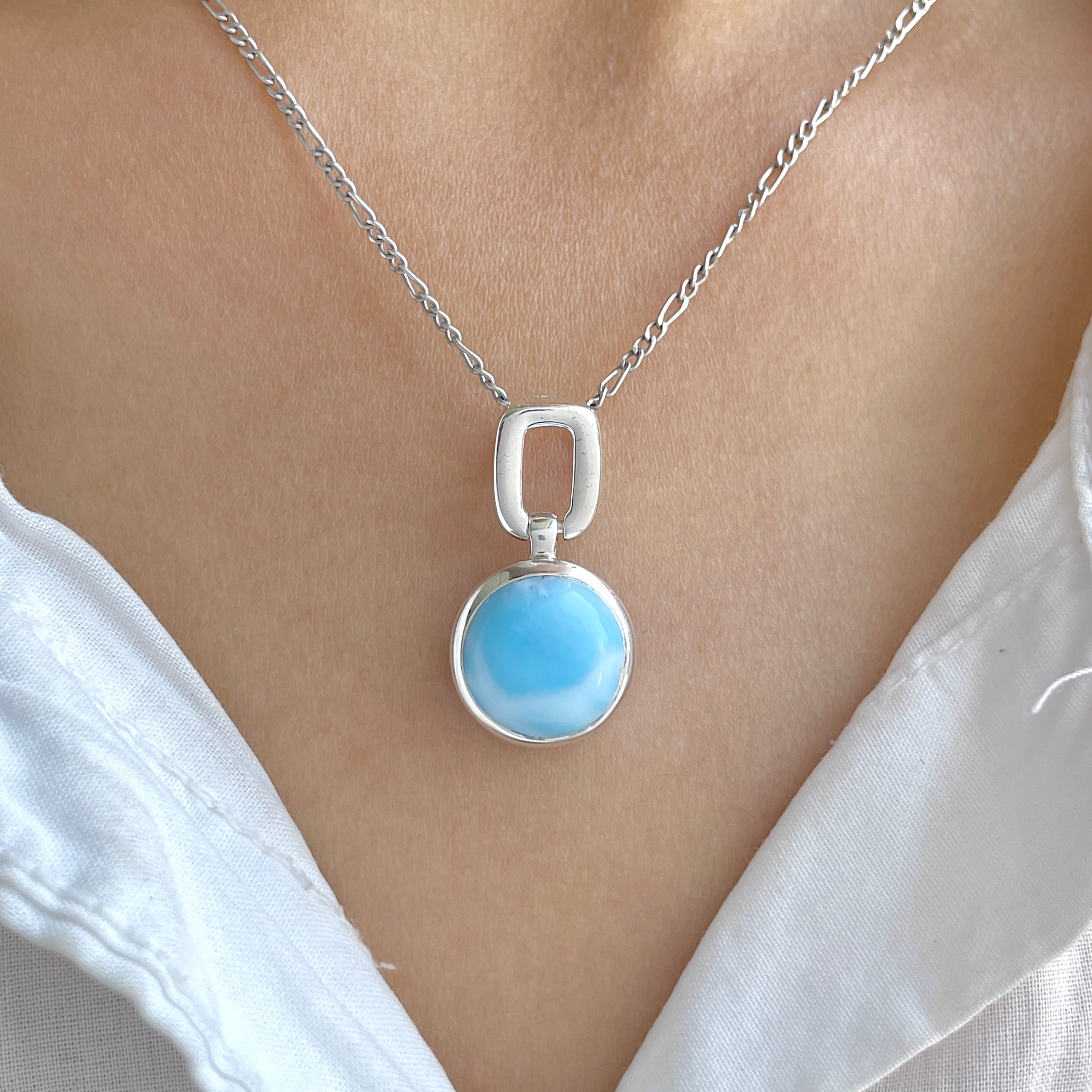 Larimar Pendant-(LAR-RDP-44.)