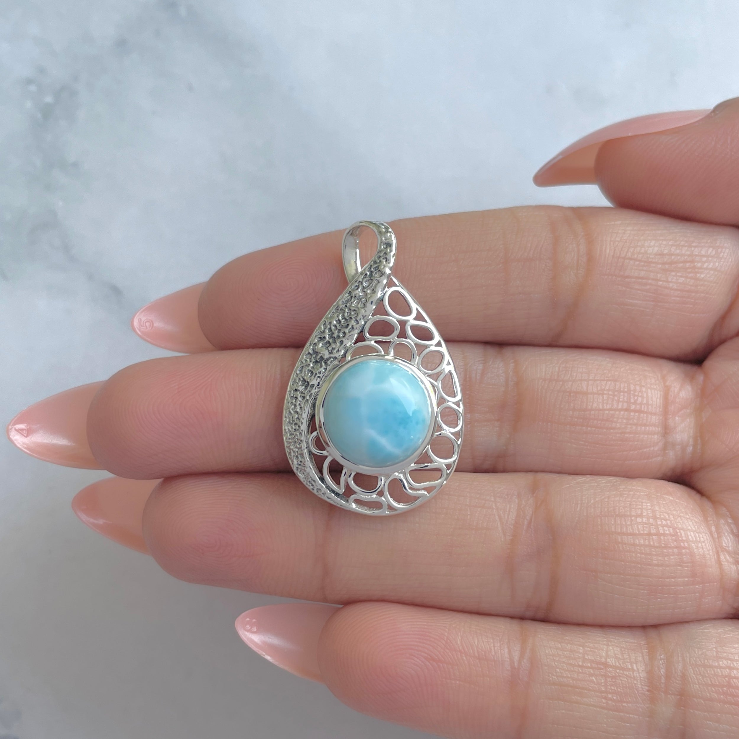 Larimar Pendant-(LAR-RDP-51.)