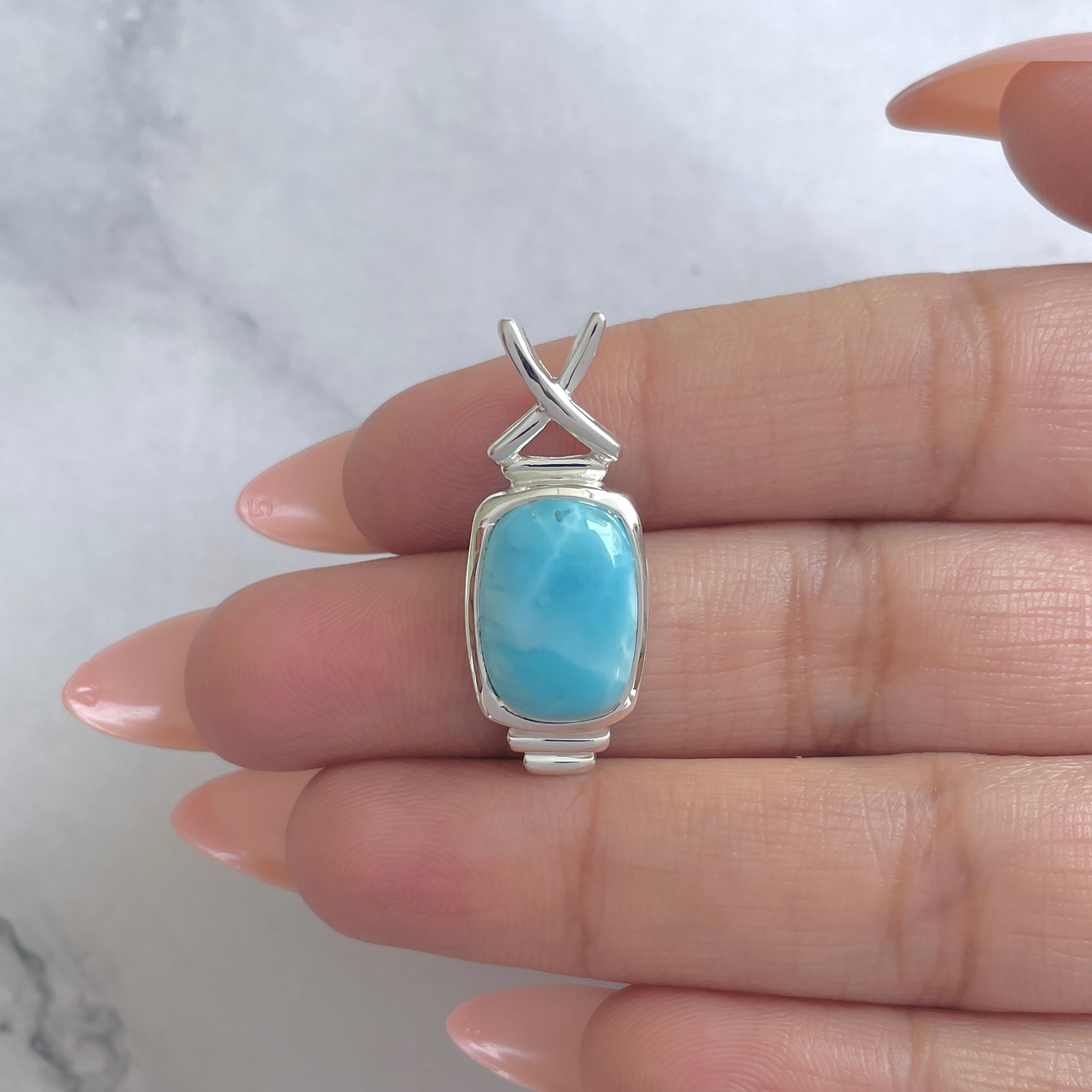 Larimar Pendant-(LAR-RDP-53.)