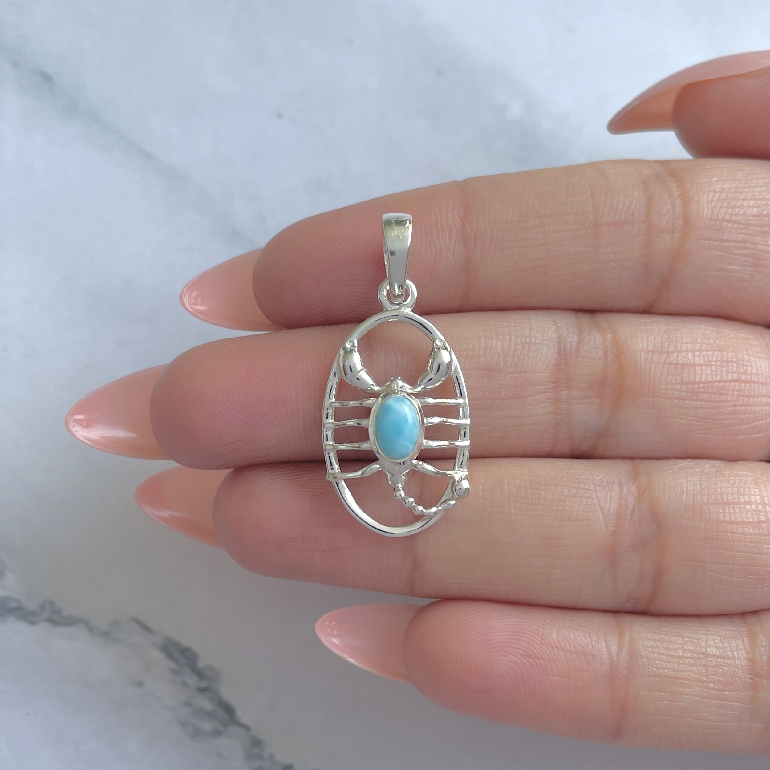 Larimar Pendant-(LAR-RDP-54.)